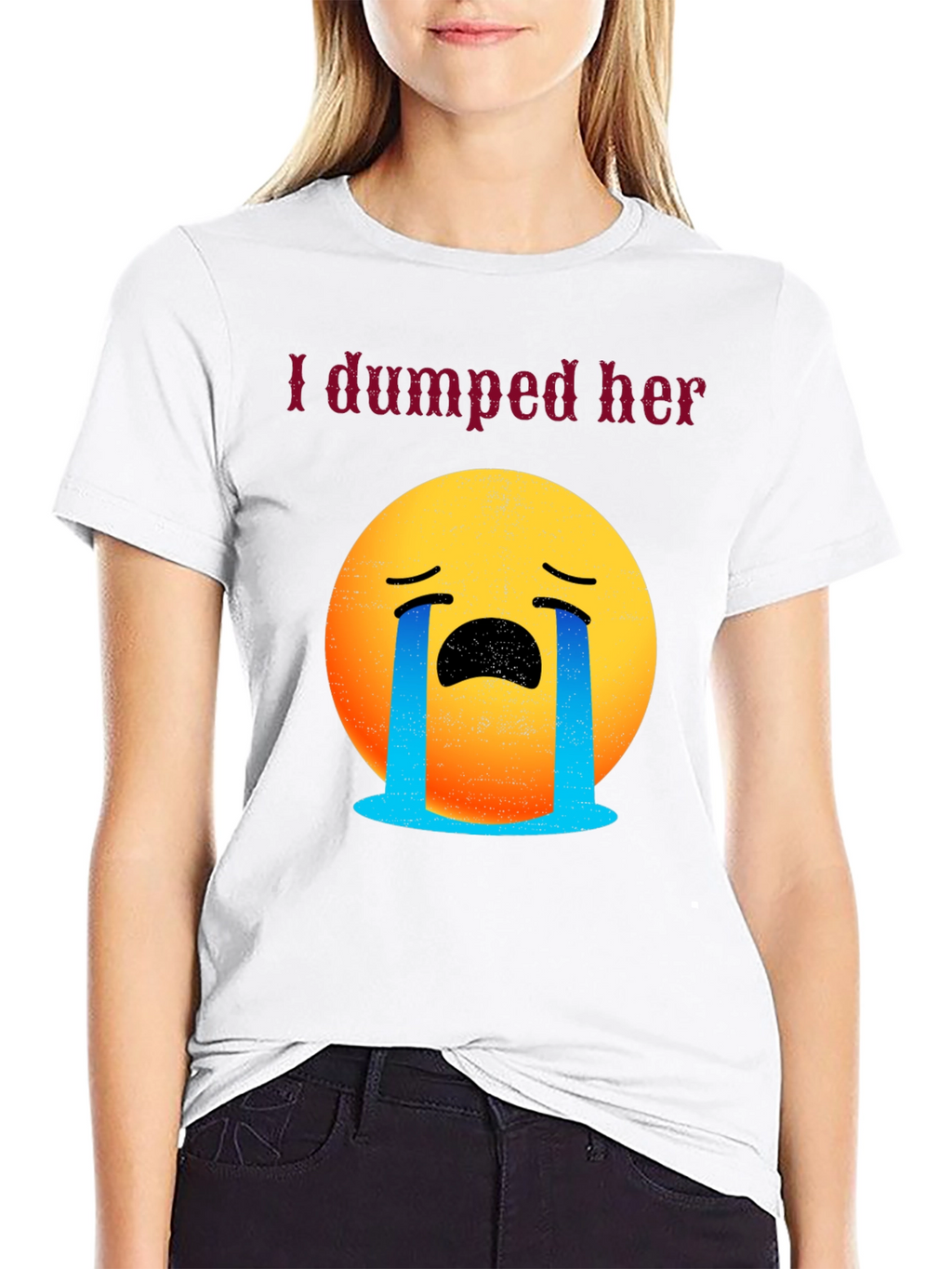 I Dumped Her Emoji Tee - Funny Breakup Shirt