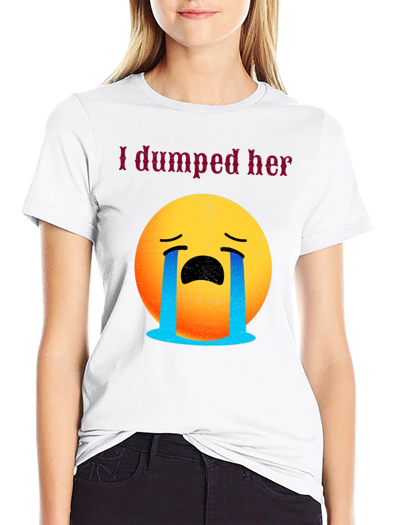 I Dumped Her Emoji Tee - Funny Breakup Shirt