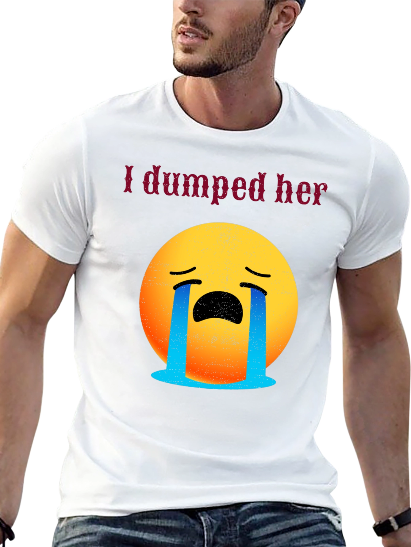 I Dumped Her Emoji Tee - Funny Breakup Shirt