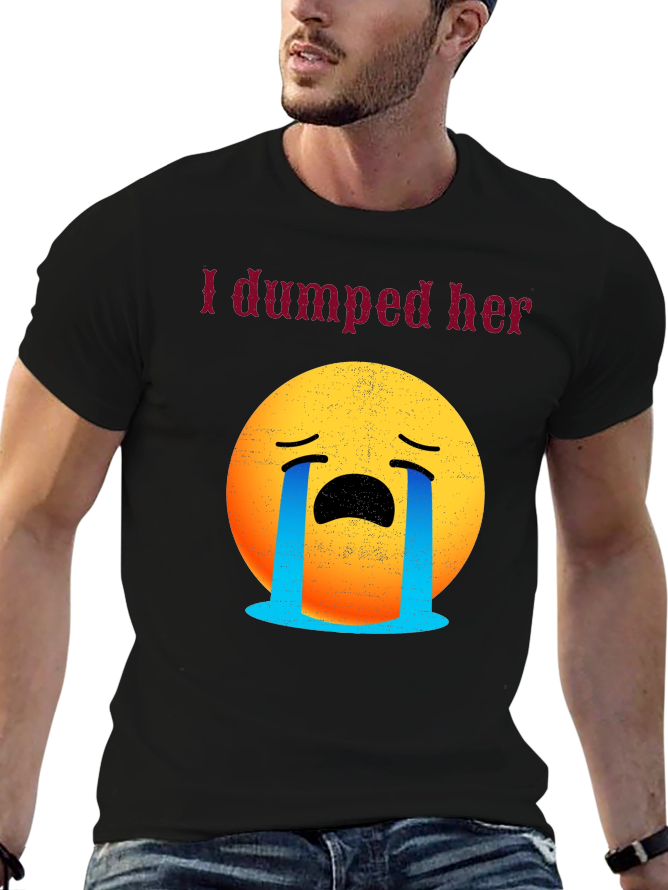 I Dumped Her Emoji Tee - Funny Breakup Shirt