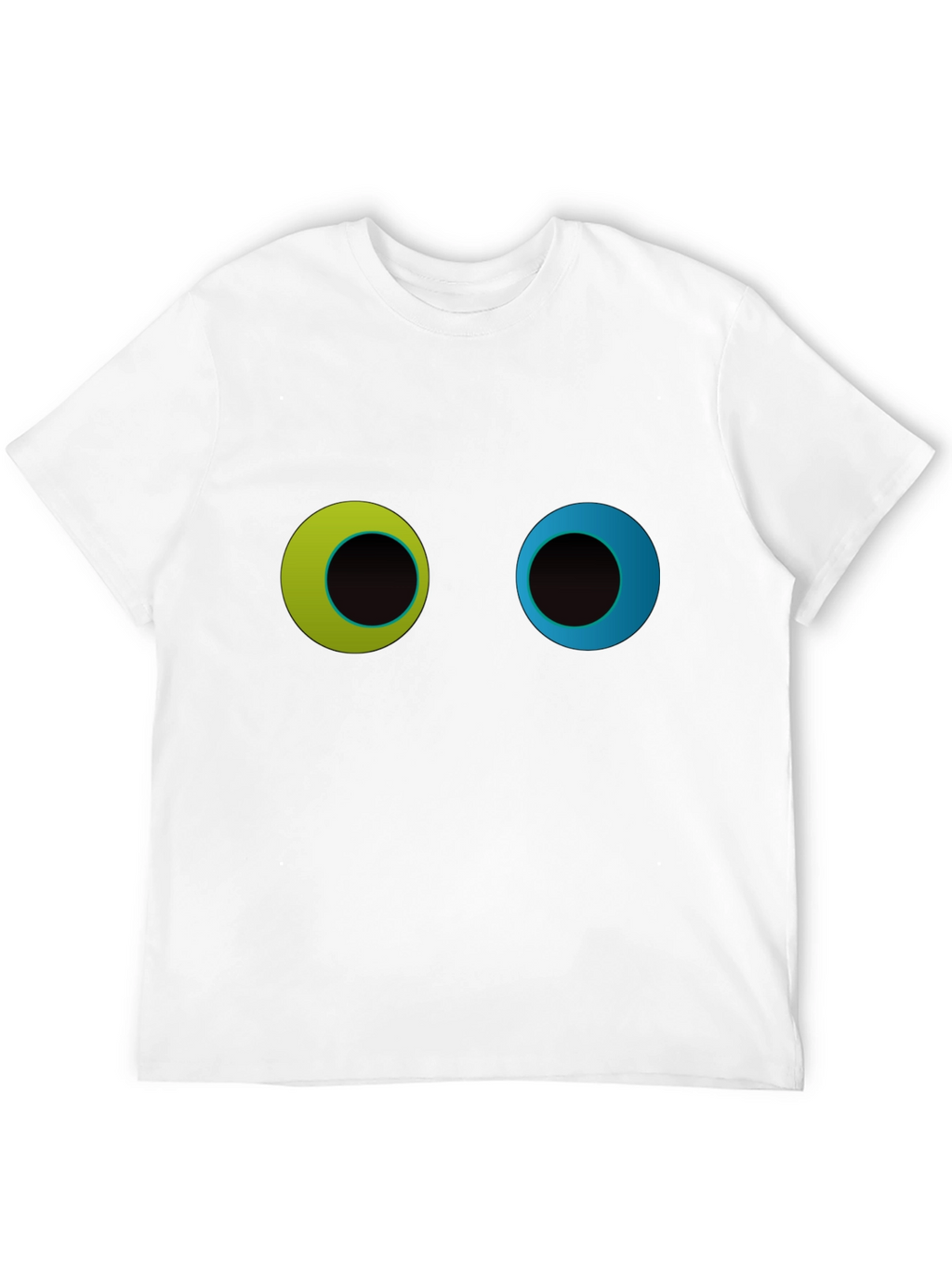 Funny Googly Eyes Graphic Black T-Shirt