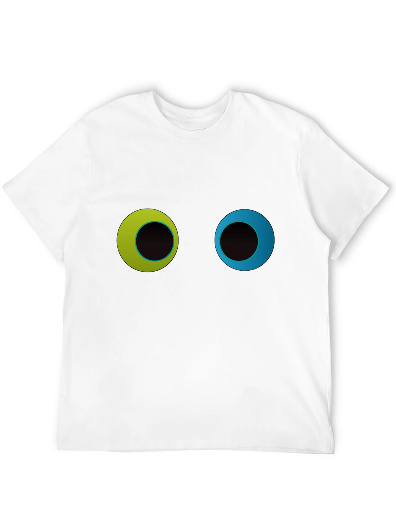 Funny Googly Eyes Graphic Black T-Shirt