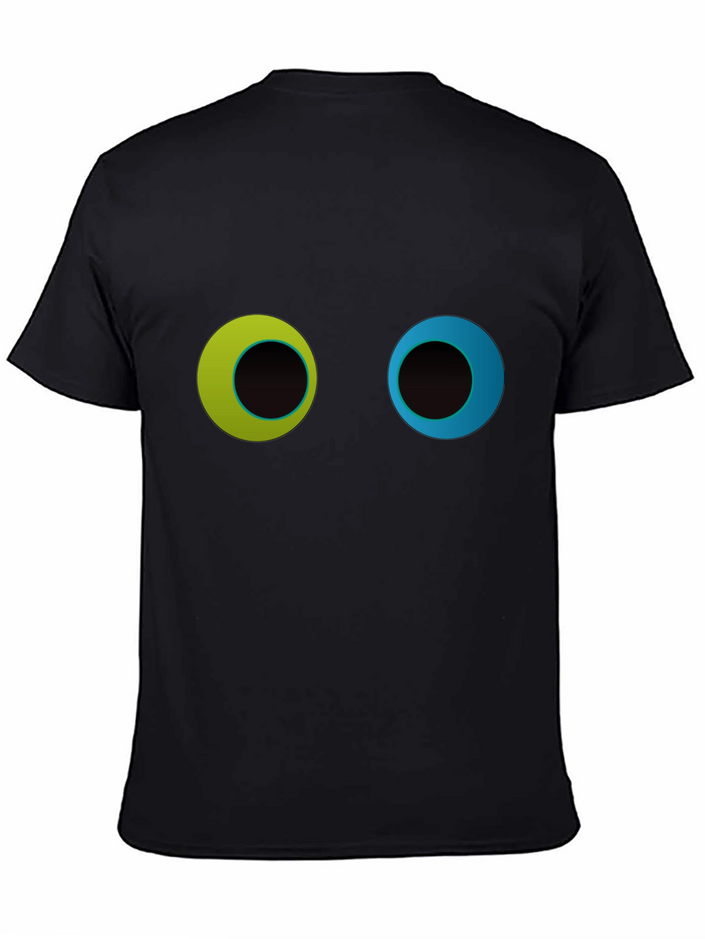 Funny Googly Eyes Graphic Black T-Shirt