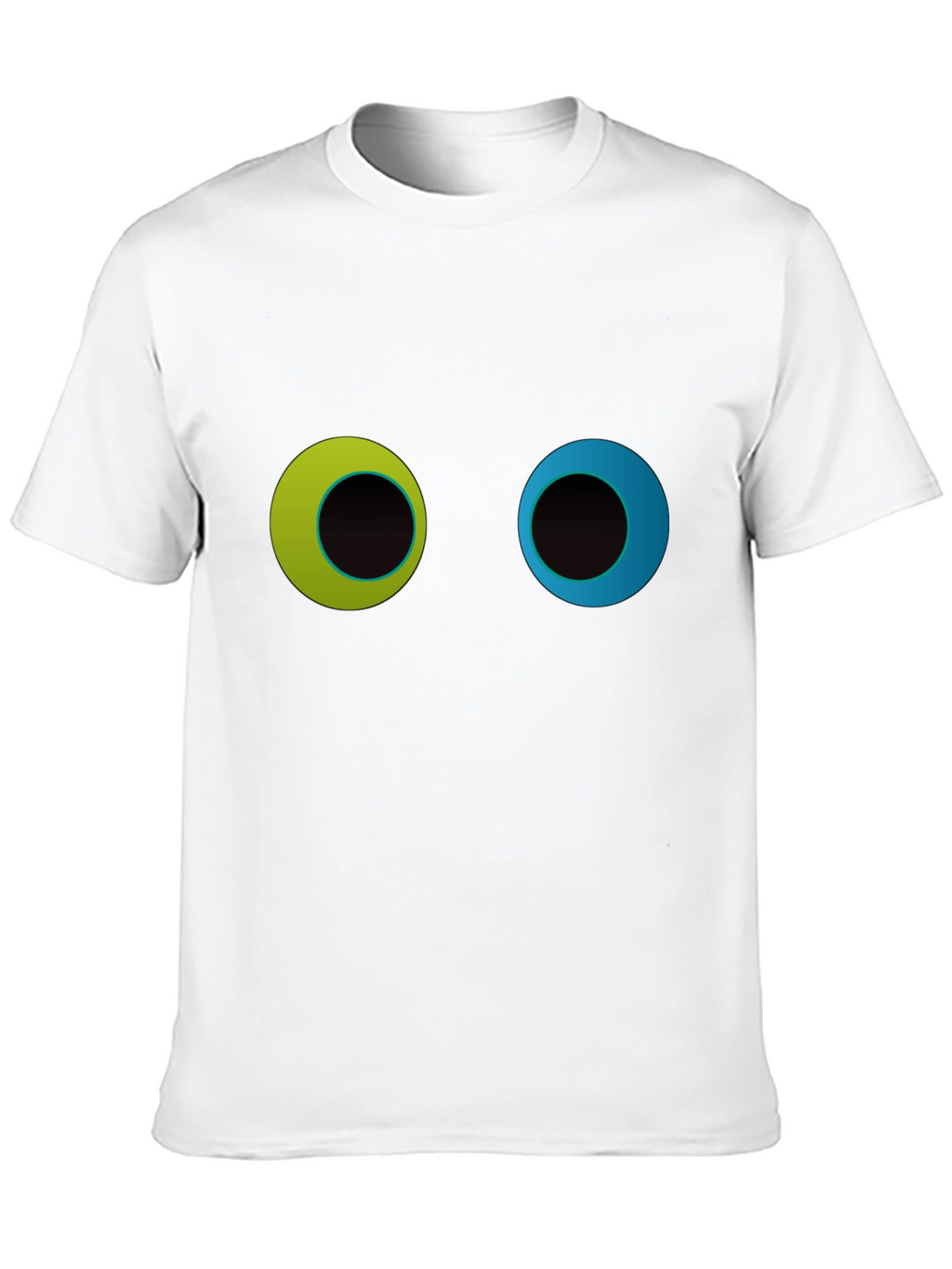 Funny Googly Eyes Graphic Black T-Shirt