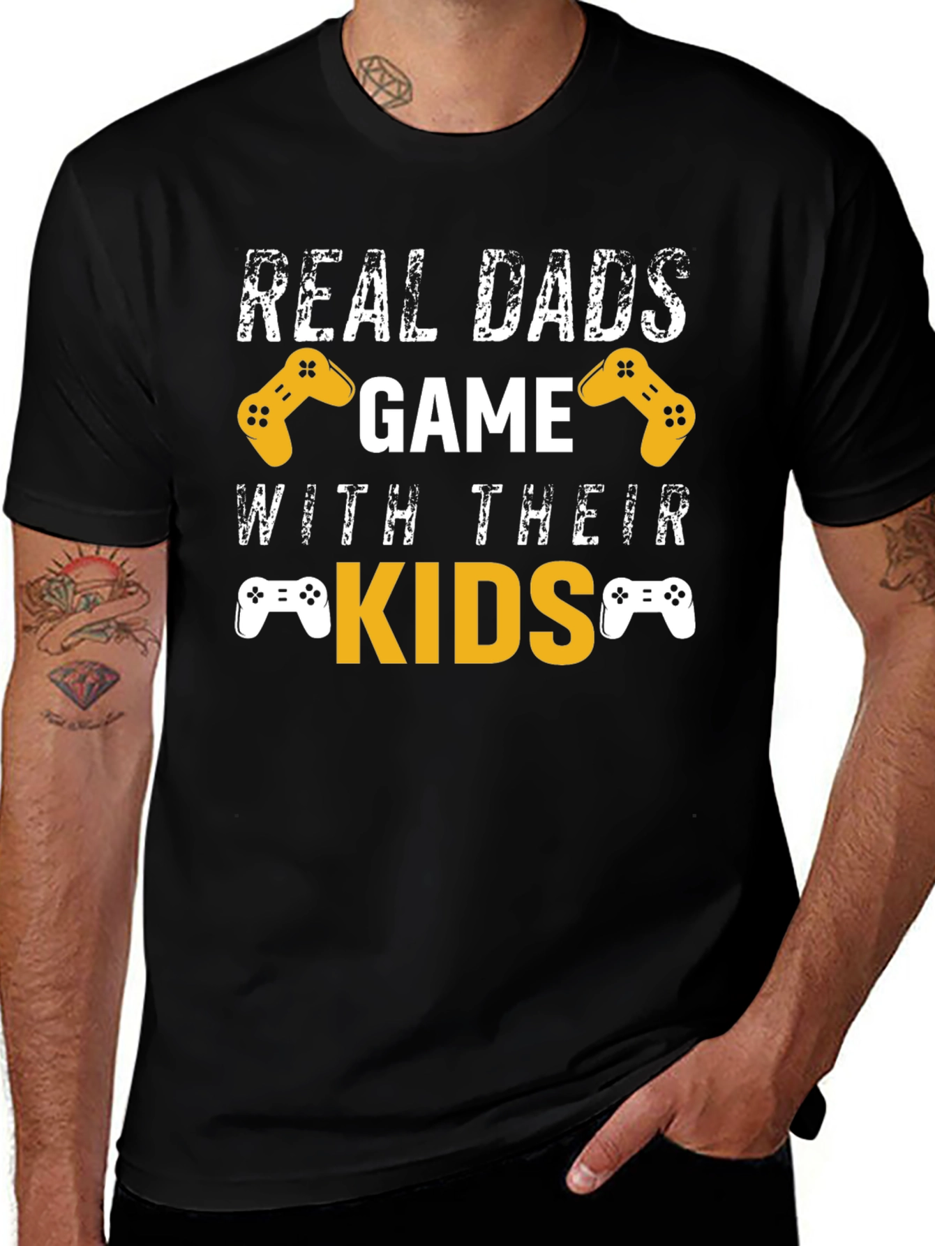 Real Dads Game with Their Kids T-Shirt