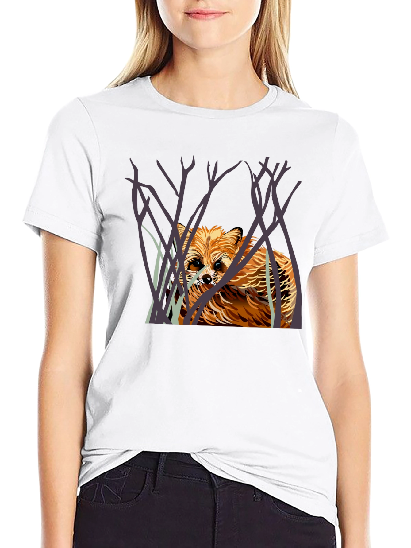 Raccoon Graphic Print Black T-Shirt
