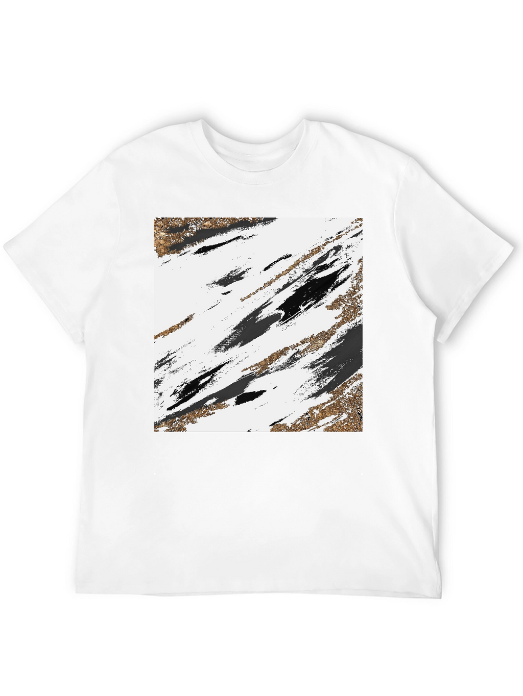 Abstract Art Graphic Tee - Black