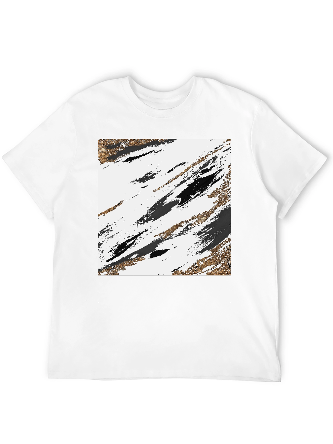 Abstract Art Graphic Tee - Black