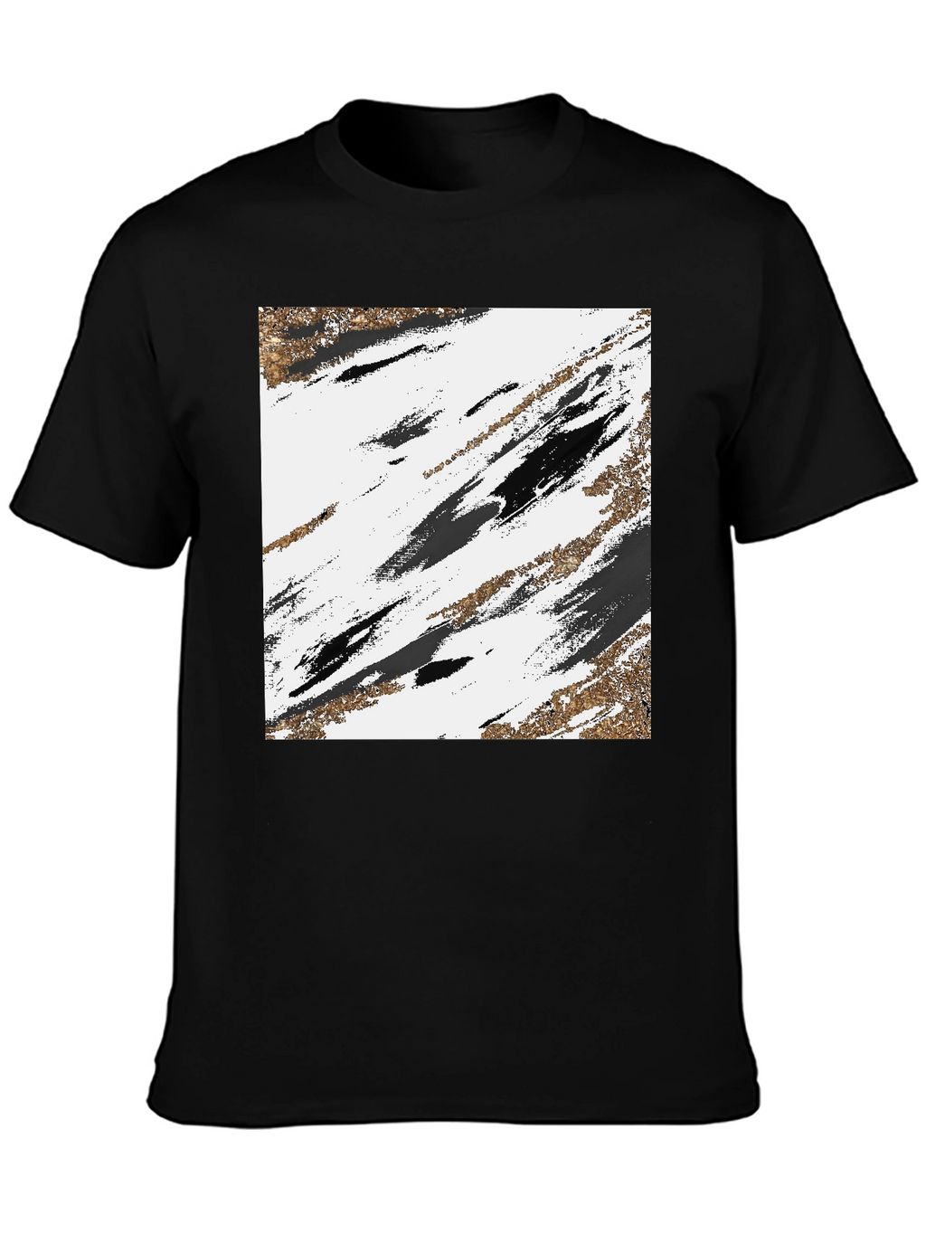 Abstract Art Graphic Tee - Black