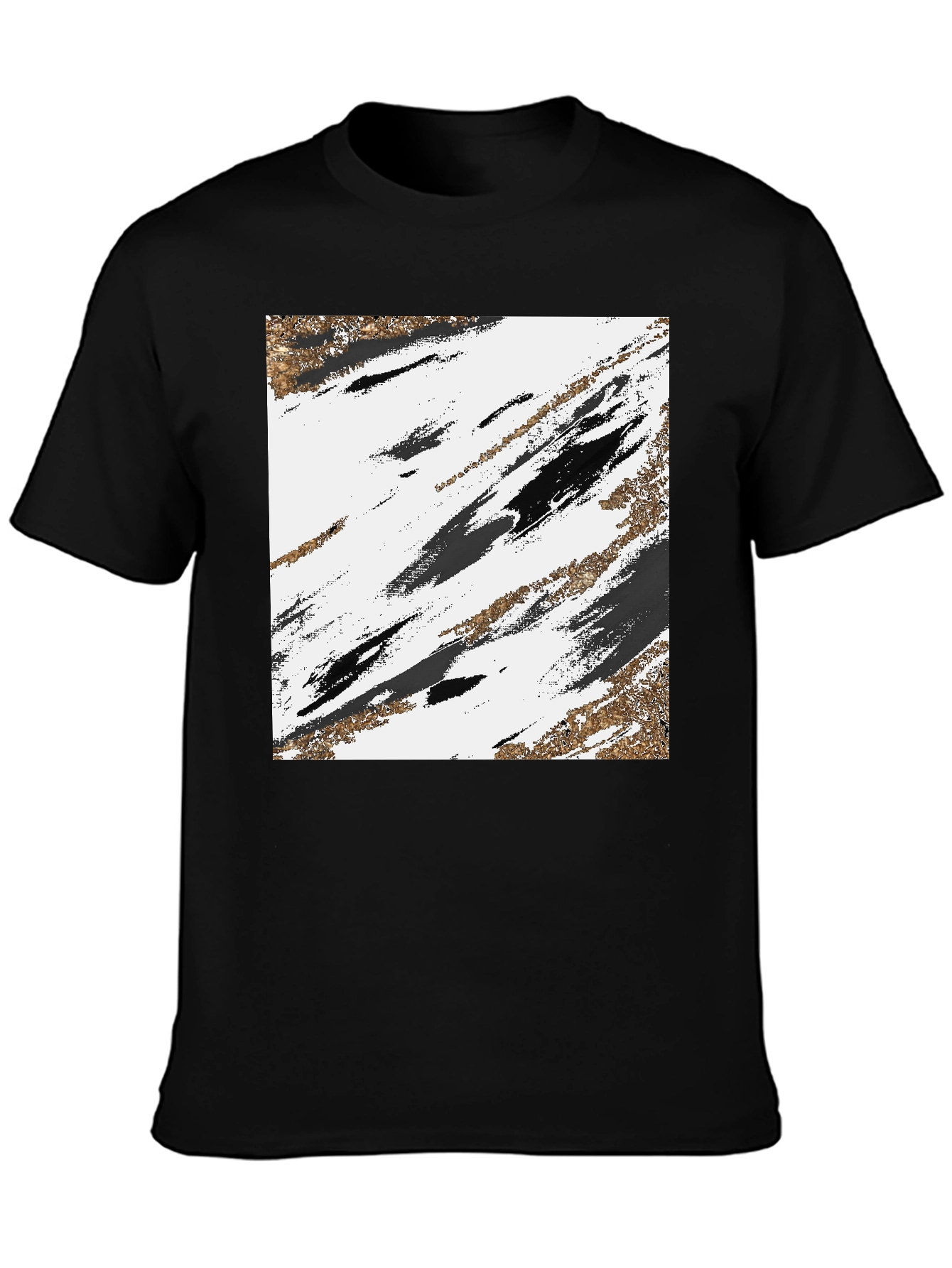 Abstract Art Graphic Tee - Black