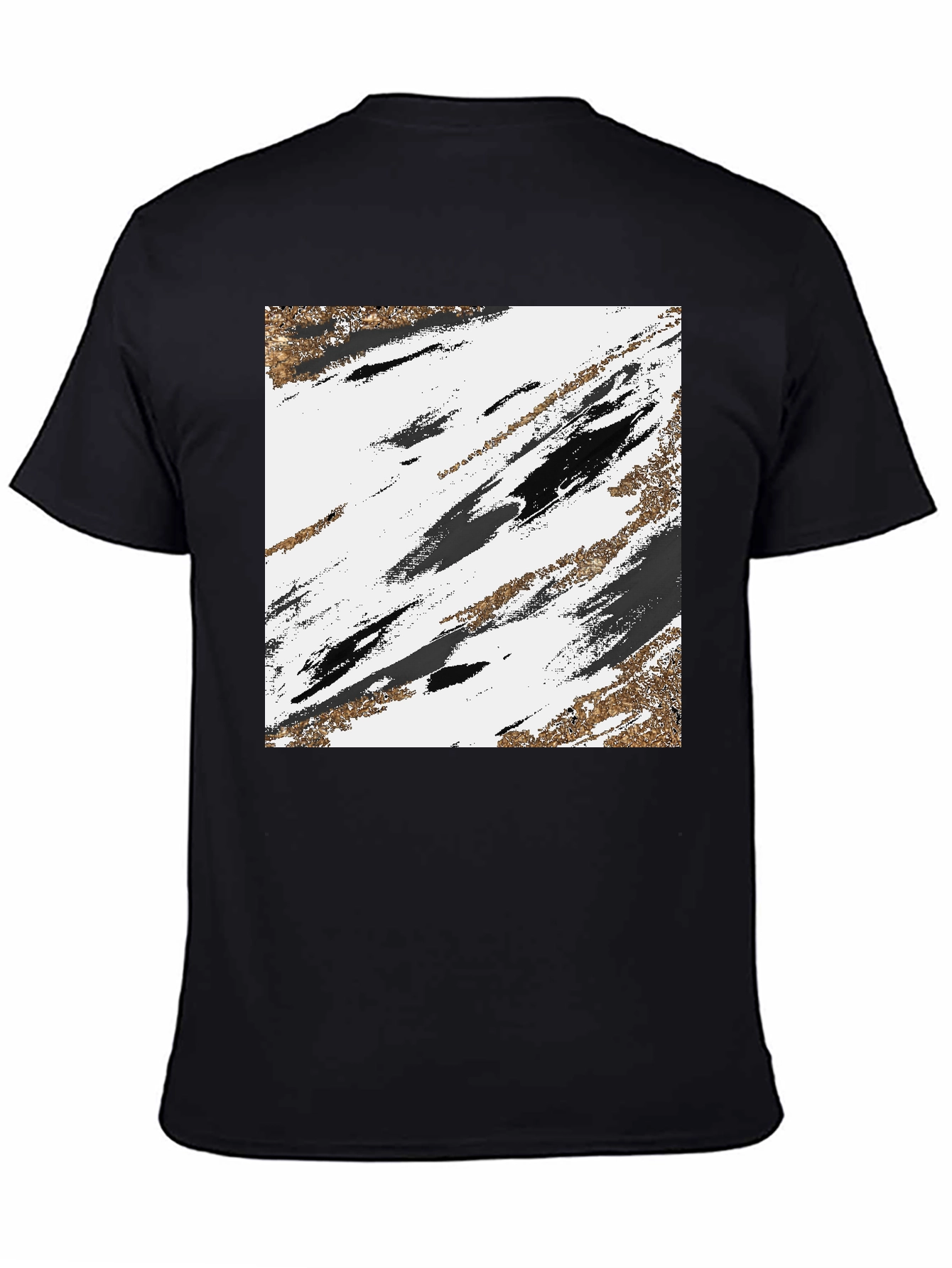 Abstract Art Graphic Tee - Black