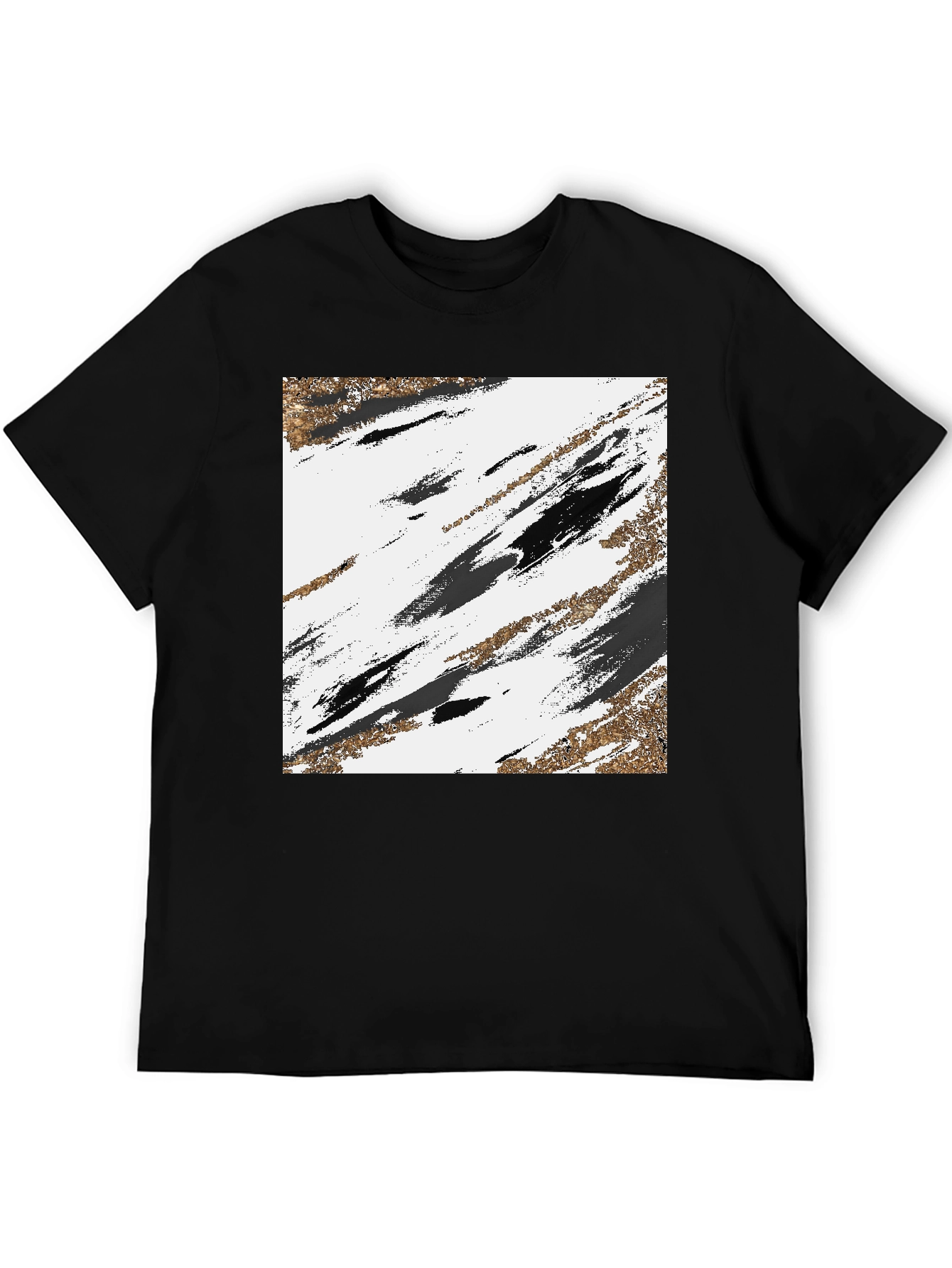 Abstract Art Graphic Tee - Black