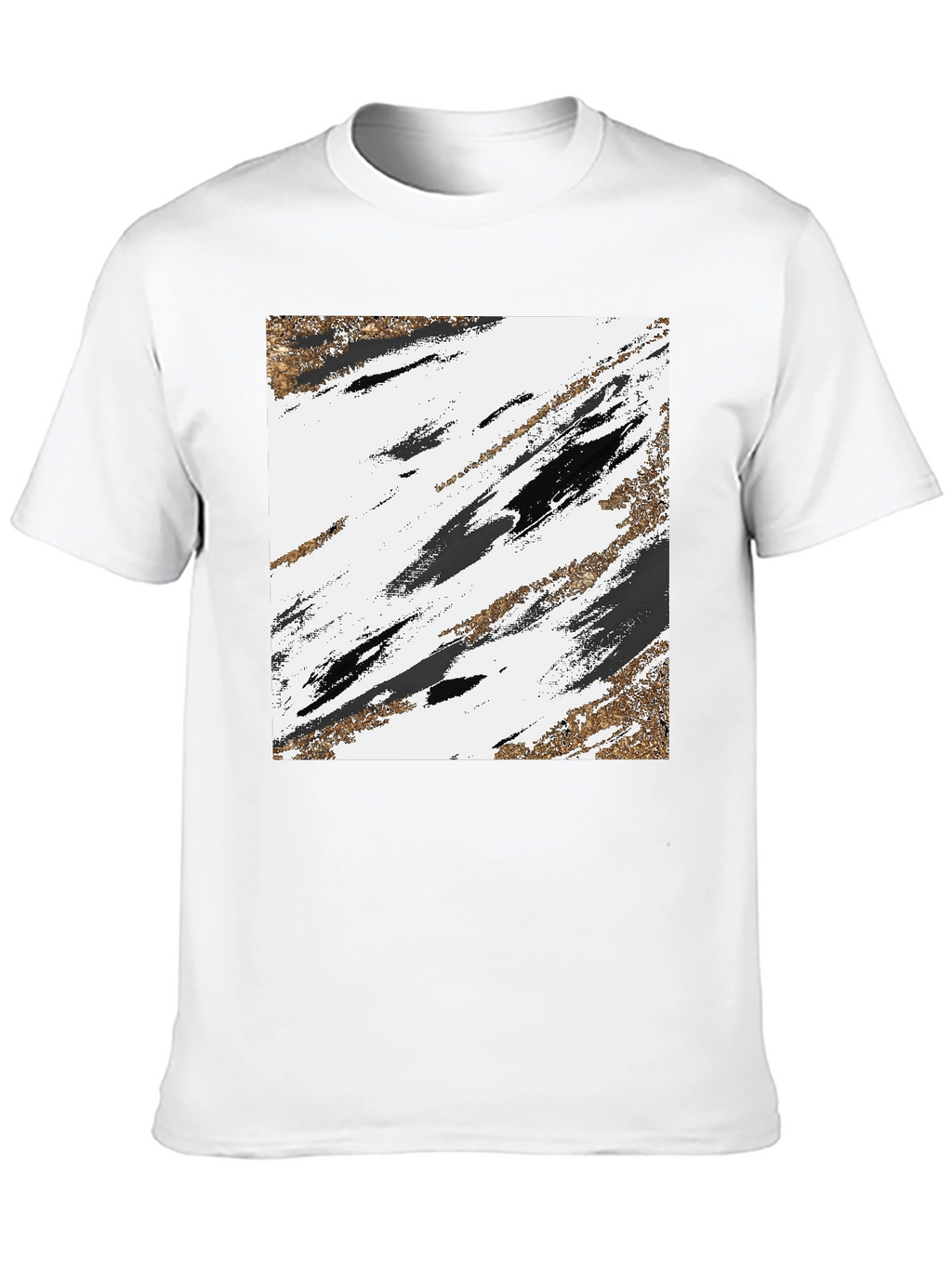 Abstract Art Graphic Tee - Black