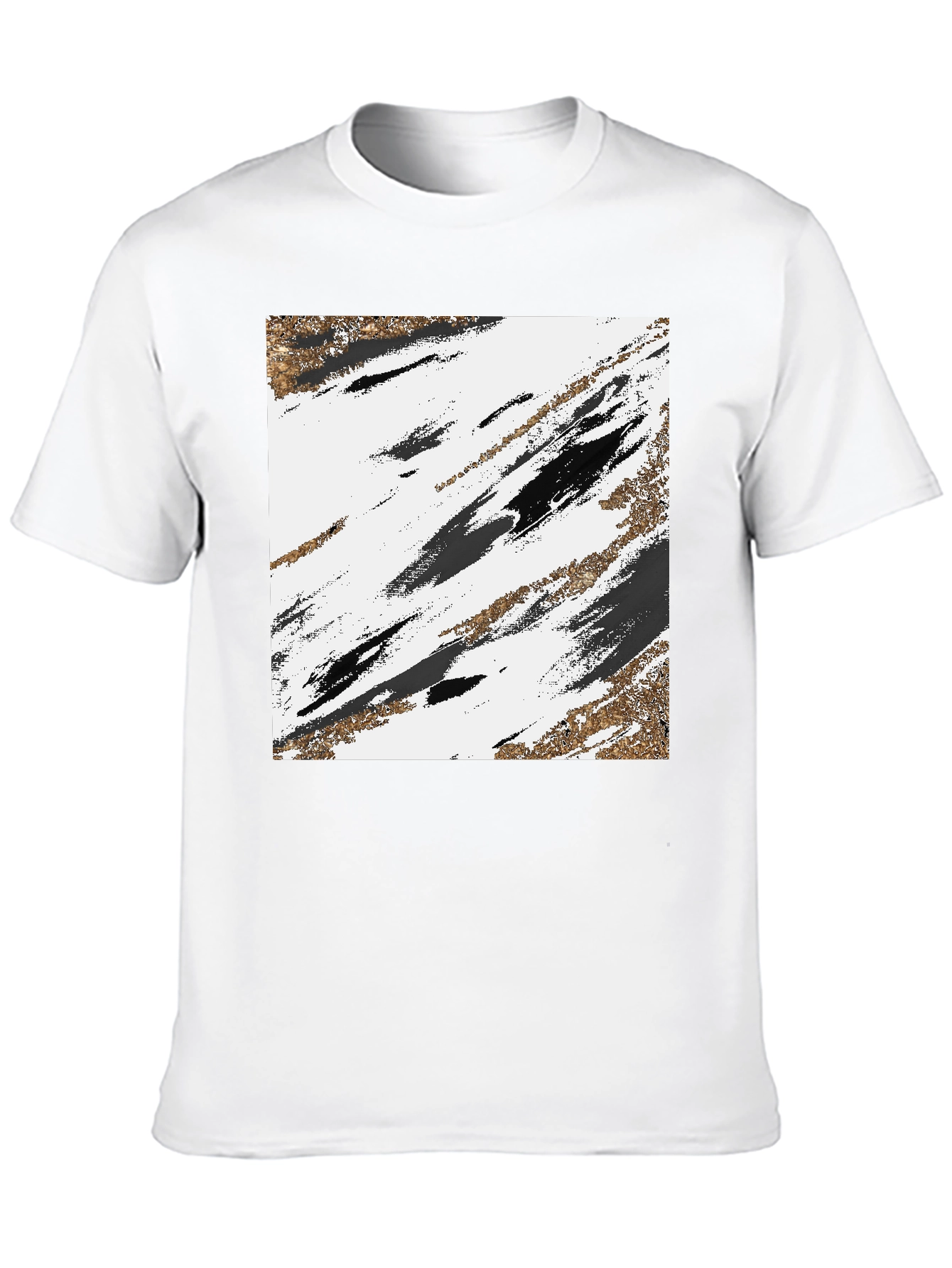 Abstract Art Graphic Tee - Black