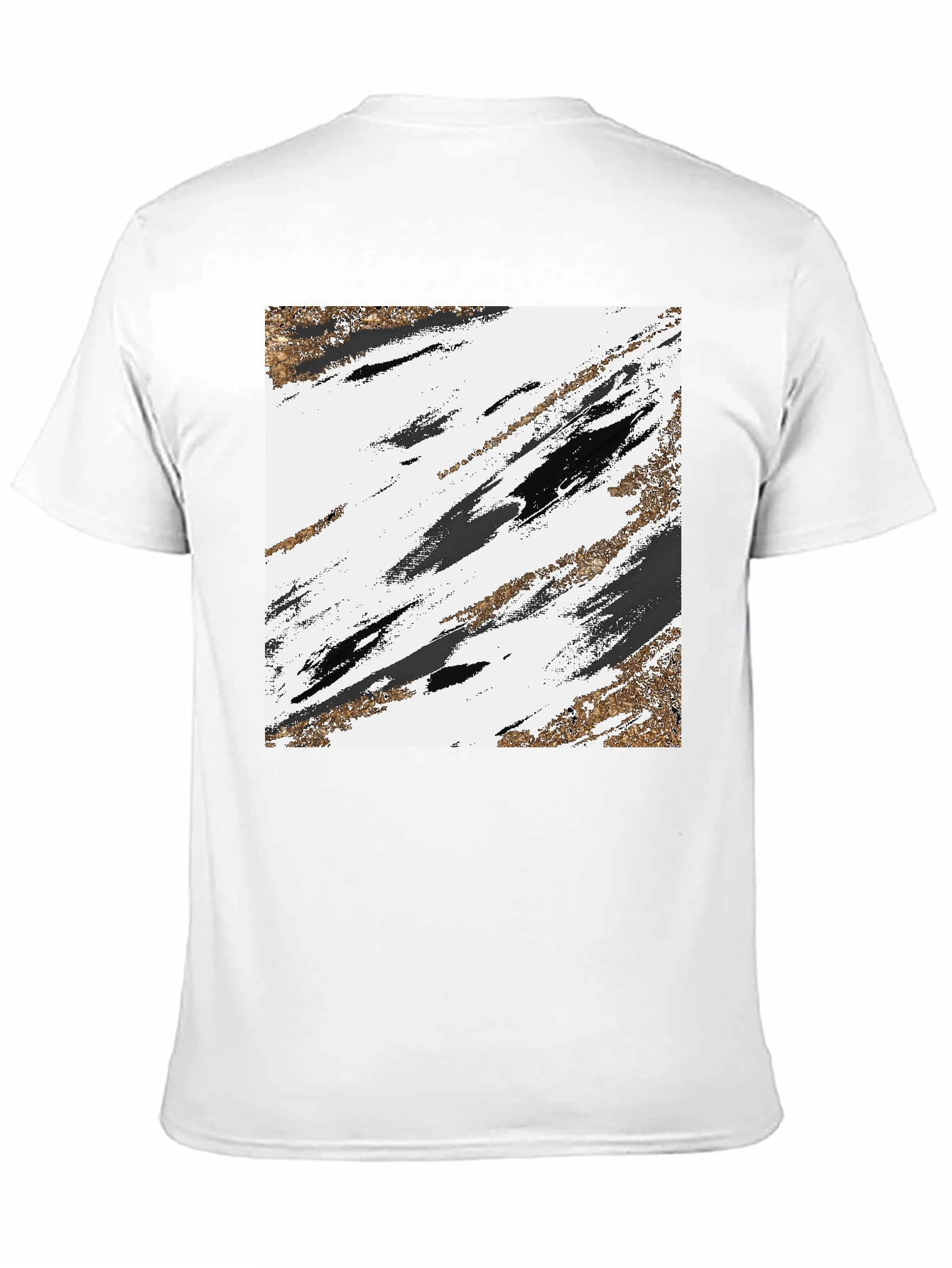 Abstract Art Graphic Tee - Black