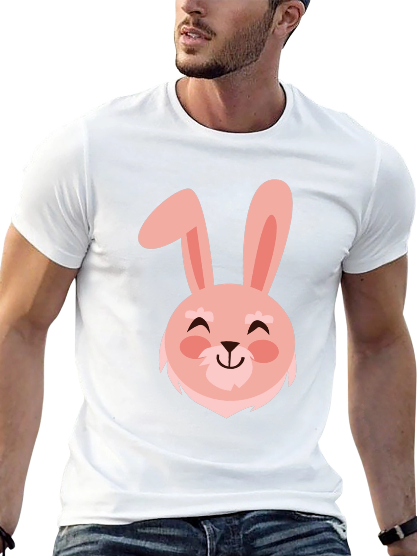 Cute Bunny Graphic Tee - Easter Holiday Shirt