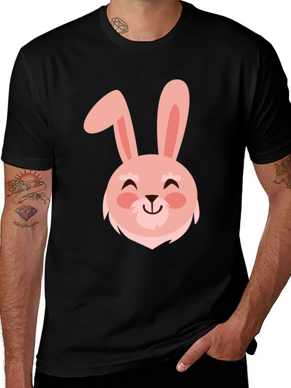 Cute Bunny Graphic Tee - Easter Holiday Shirt
