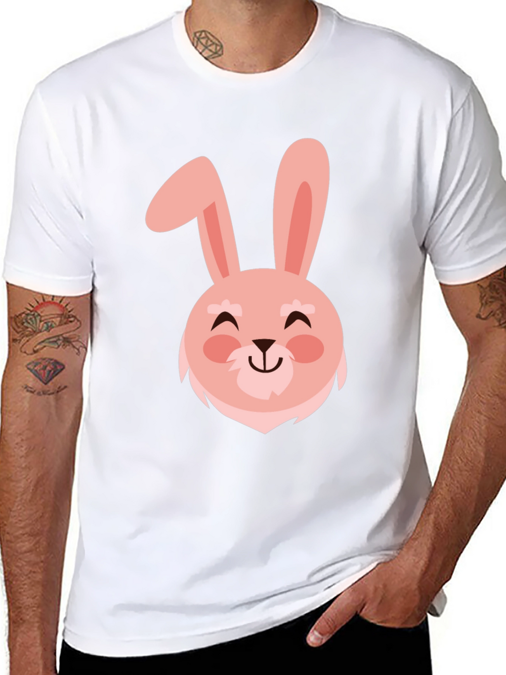 Cute Bunny Graphic Tee - Easter Holiday Shirt