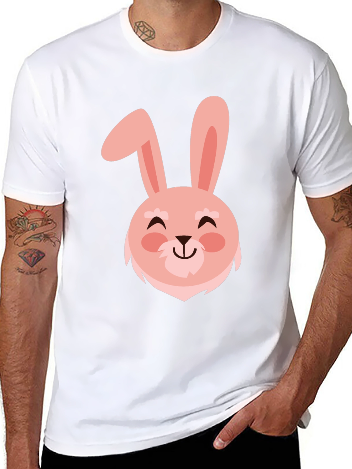 Cute Bunny Graphic Tee - Easter Holiday Shirt