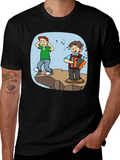 Humorous Accordion Cartoon T-Shirt