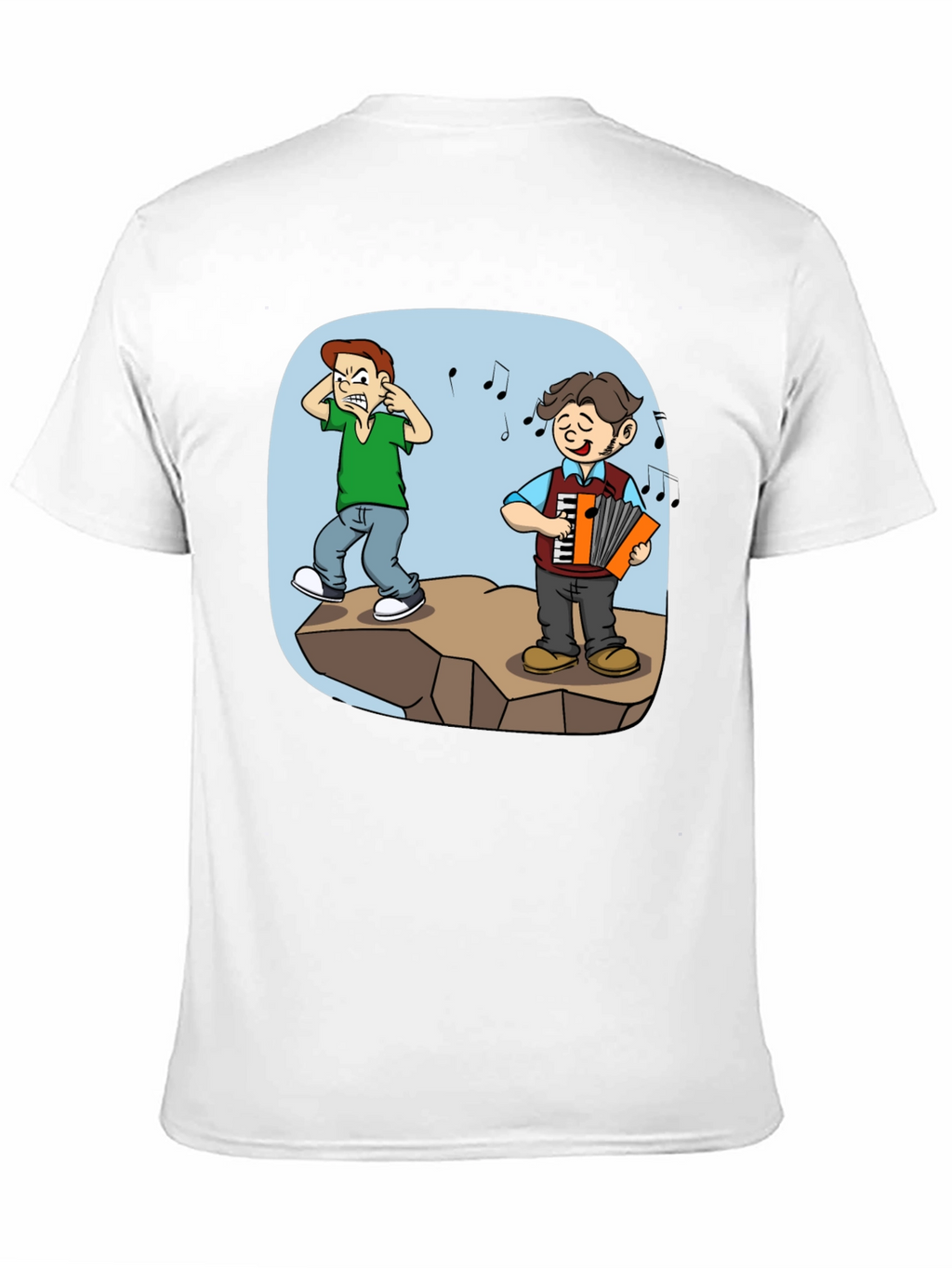 Humorous Accordion Cartoon T-Shirt