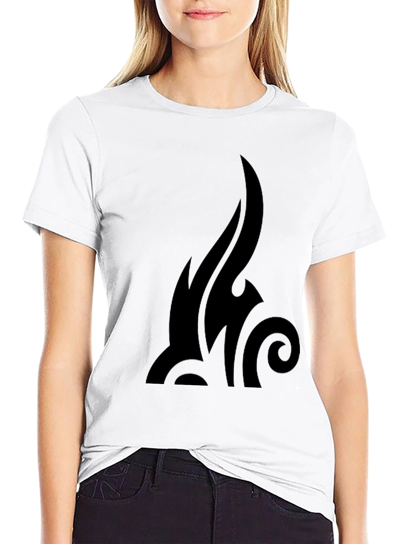 Mens Black Tribal Graphic T-Shirt - Casual Style