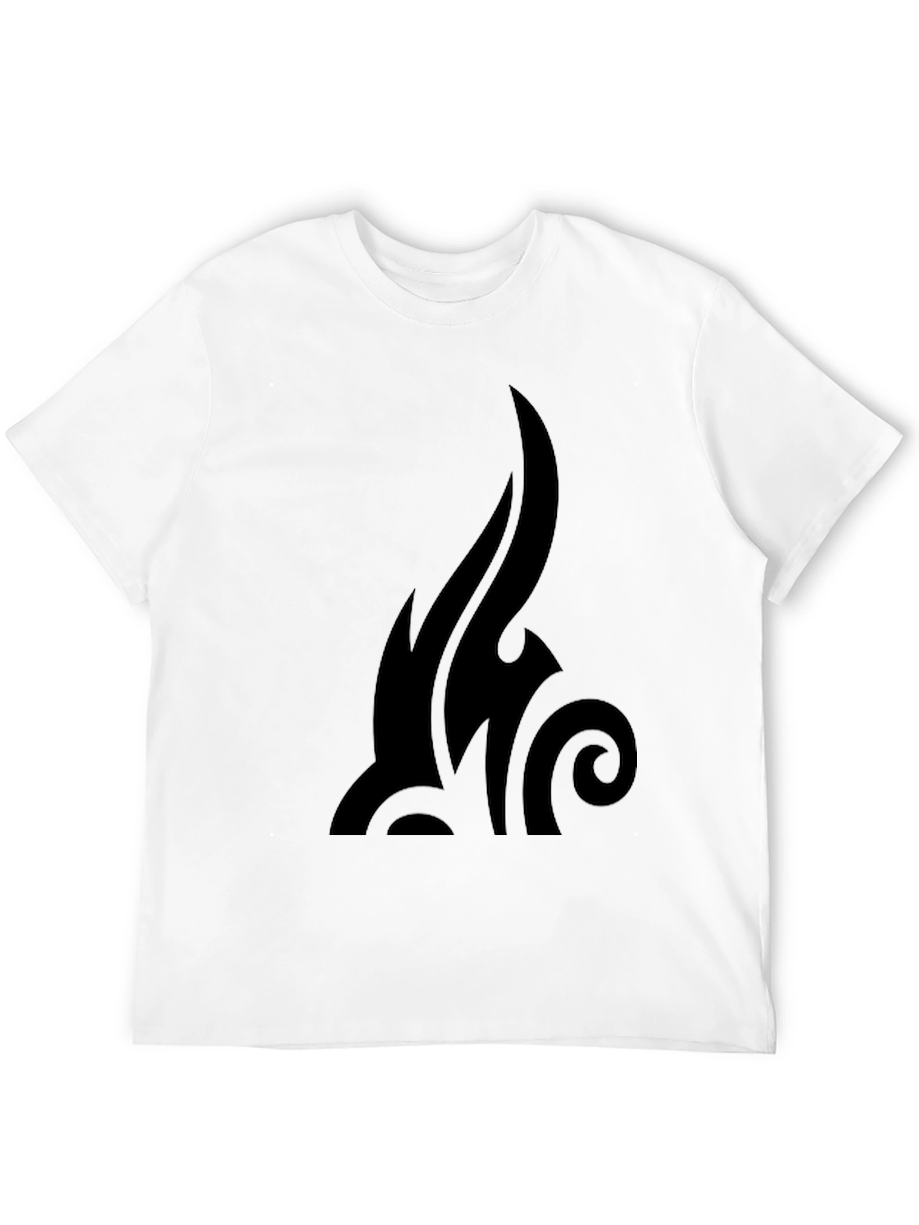 Mens Black Tribal Graphic T-Shirt - Casual Style