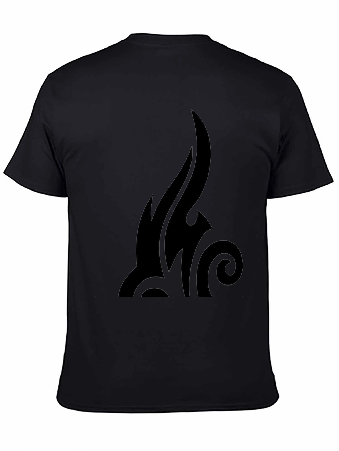 Mens Black Tribal Graphic T-Shirt - Casual Style