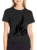 Mens Black Tribal Graphic T-Shirt - Casual Style