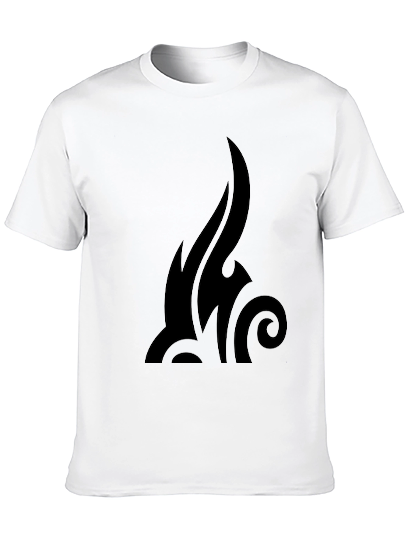 Mens Black Tribal Graphic T-Shirt - Casual Style