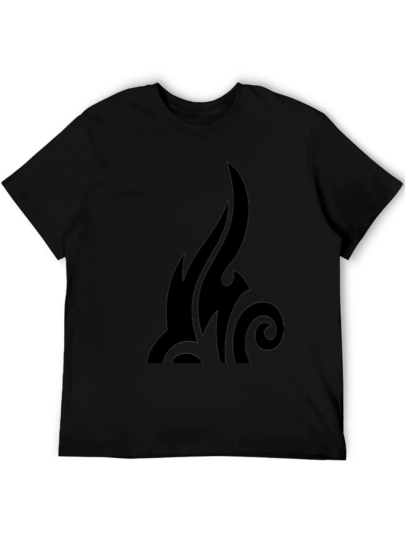 Mens Black Tribal Graphic T-Shirt - Casual Style