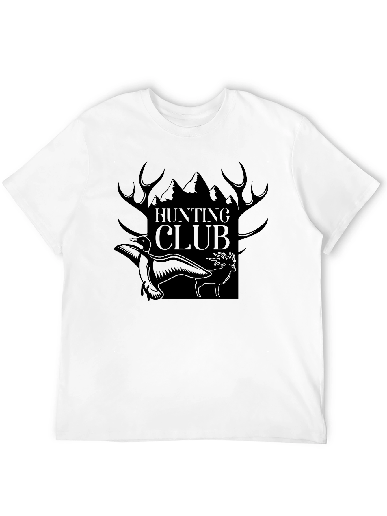 Hunting Club Black Graphic T-Shirt
