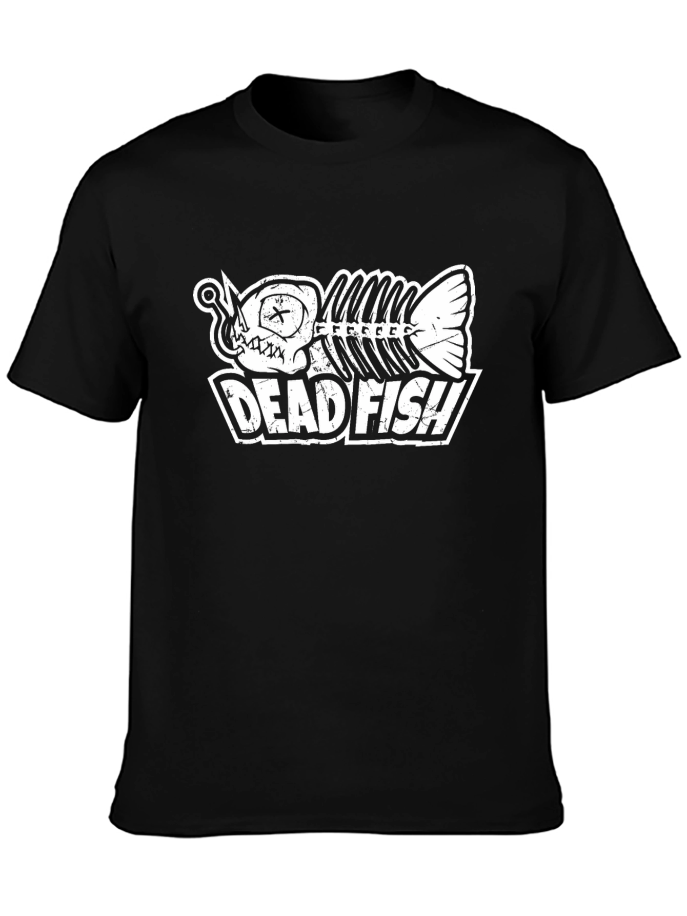 Dead Fish Graphic T-Shirt - Black Cotton Tee