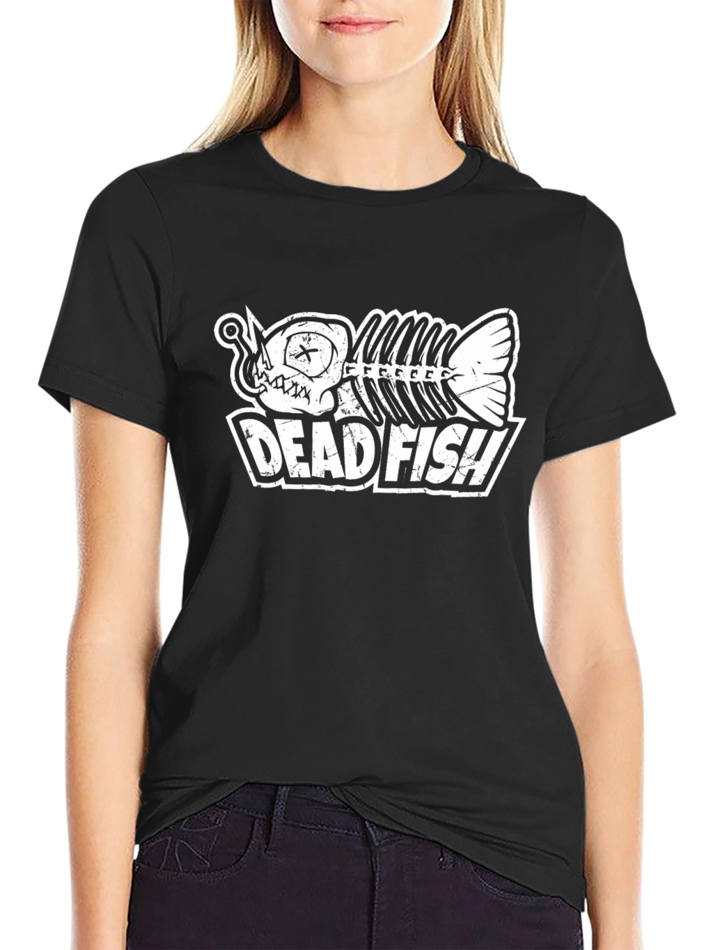 Dead Fish Graphic T-Shirt - Black Cotton Tee