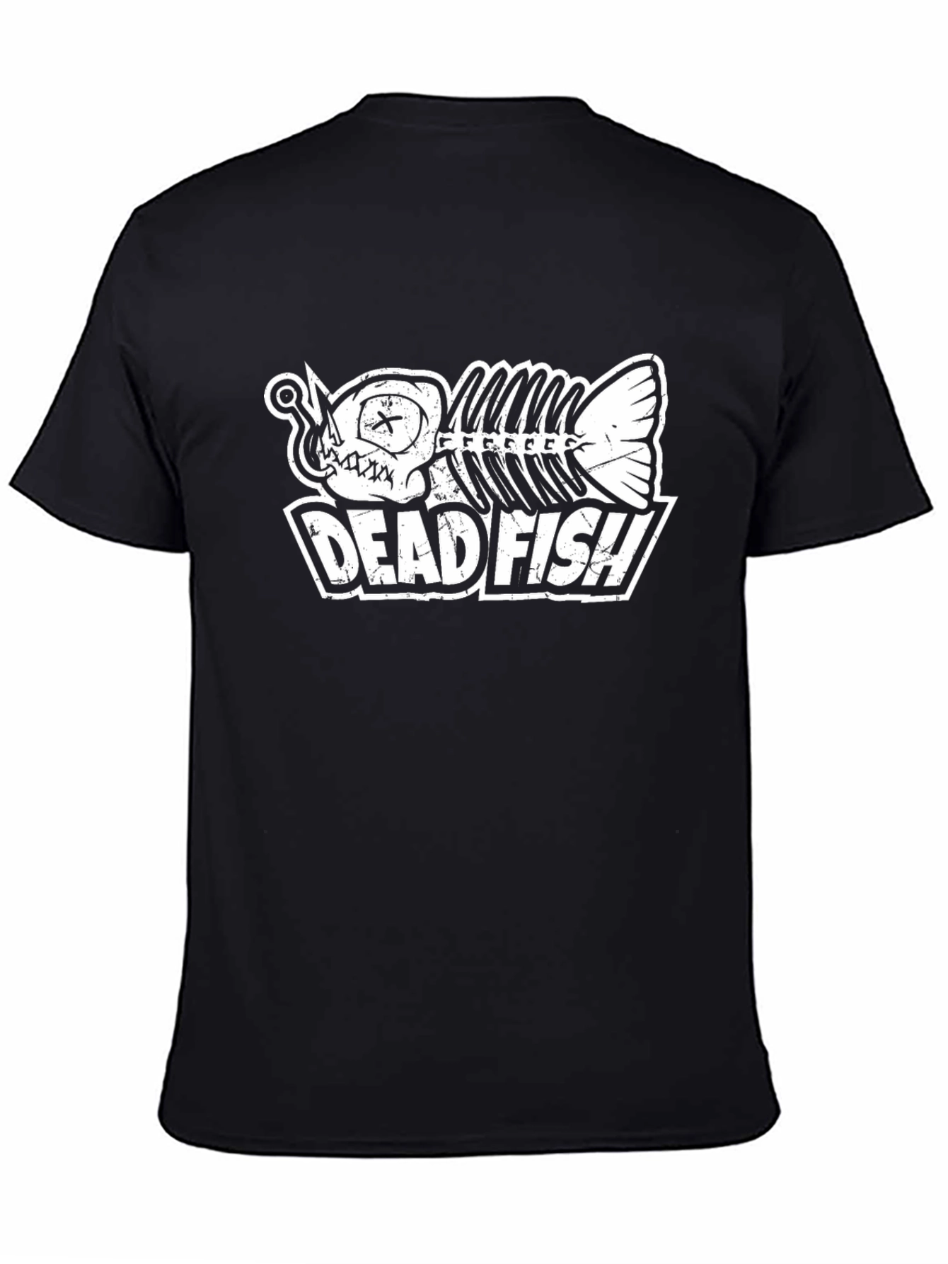 Dead Fish Graphic T-Shirt - Black Cotton Tee