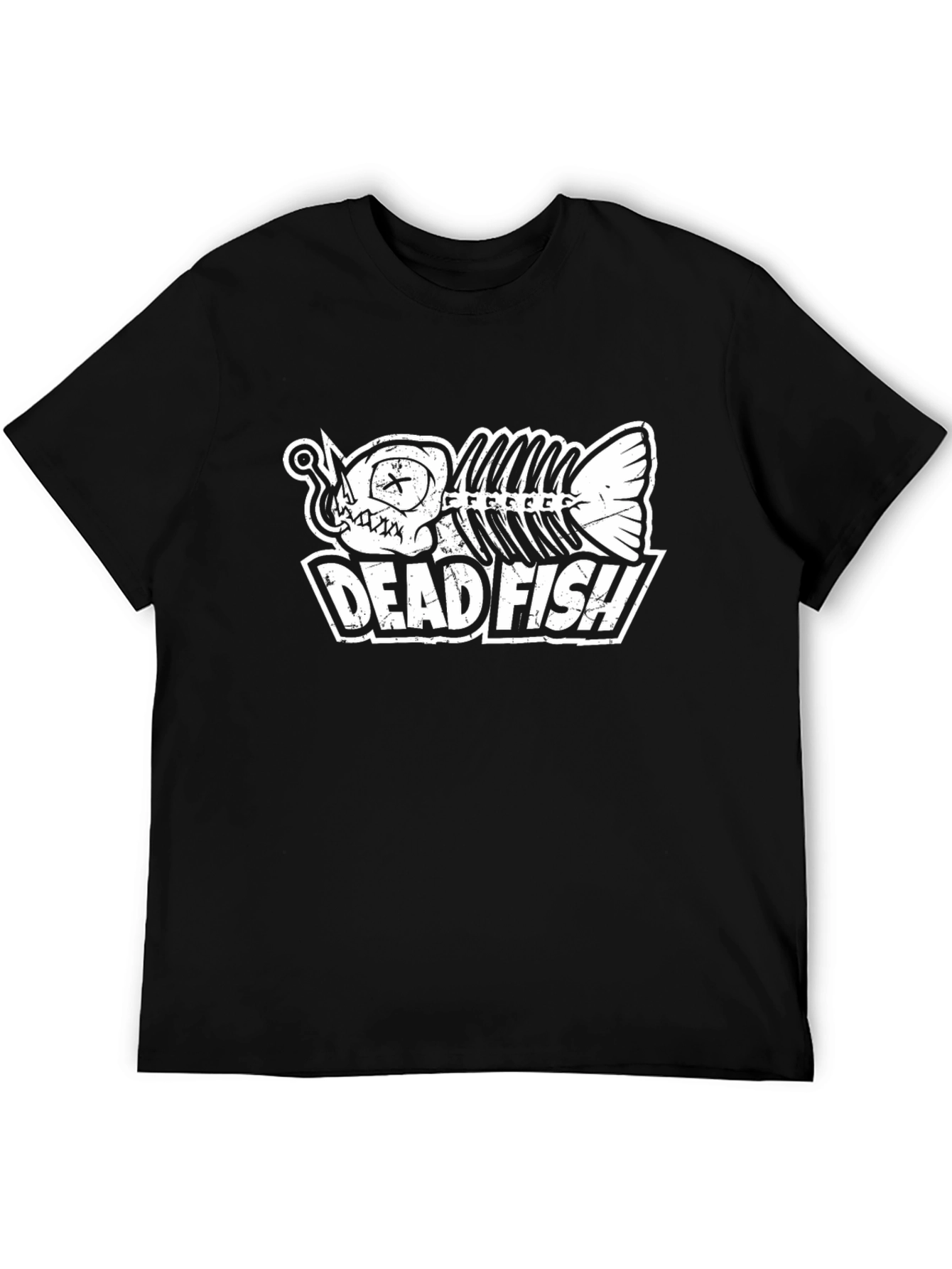 Dead Fish Graphic T-Shirt - Black Cotton Tee
