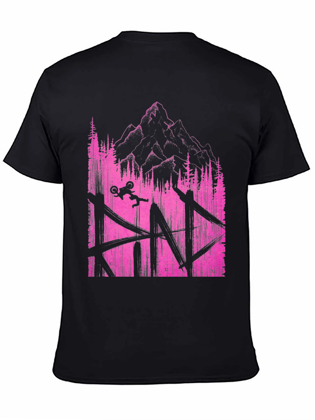 Mountain Bike Jump Graphic Tee - Black