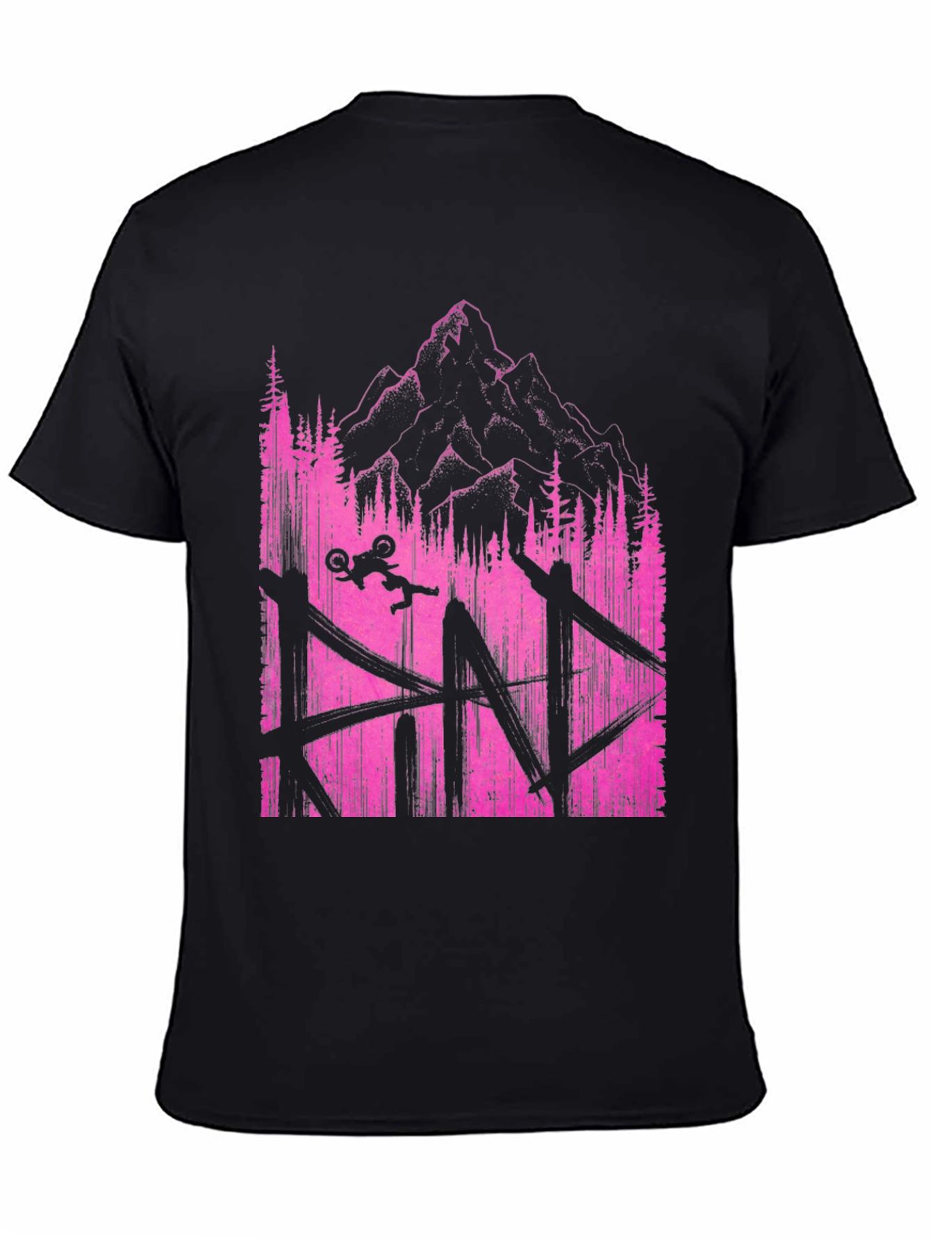 Mountain Bike Jump Graphic Tee - Black