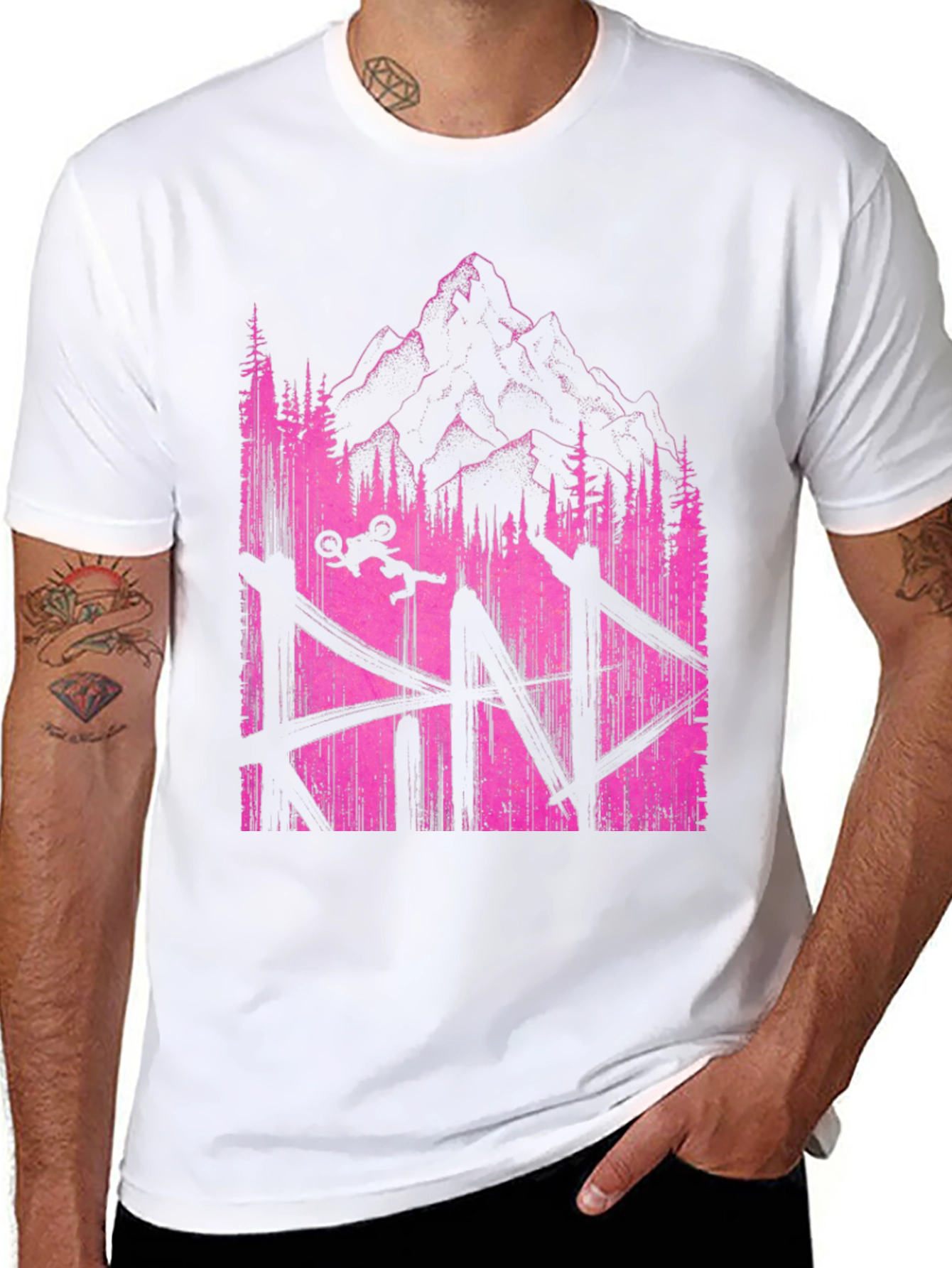 Mountain Bike Jump Graphic Tee - Black