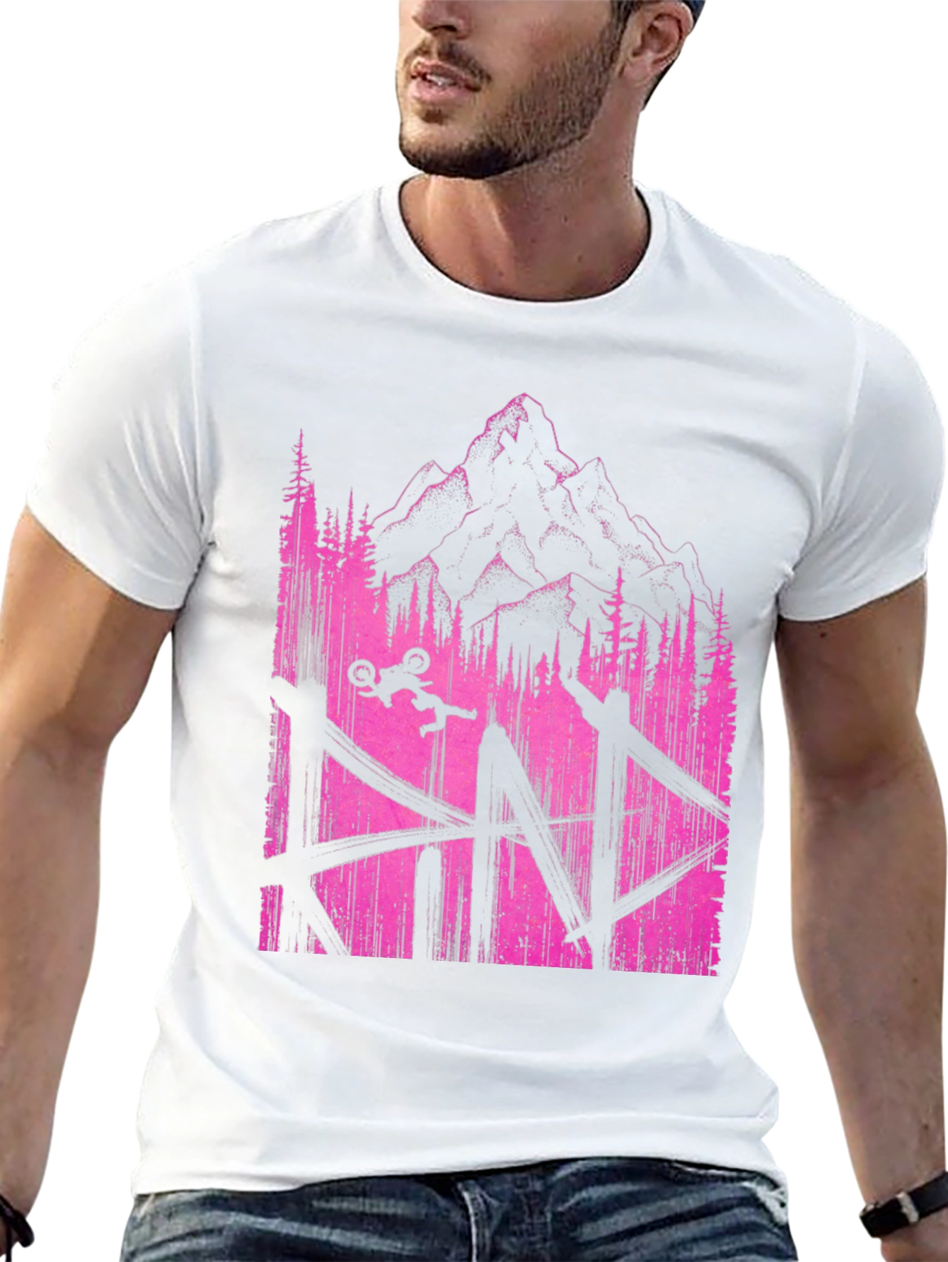 Mountain Bike Jump Graphic Tee - Black