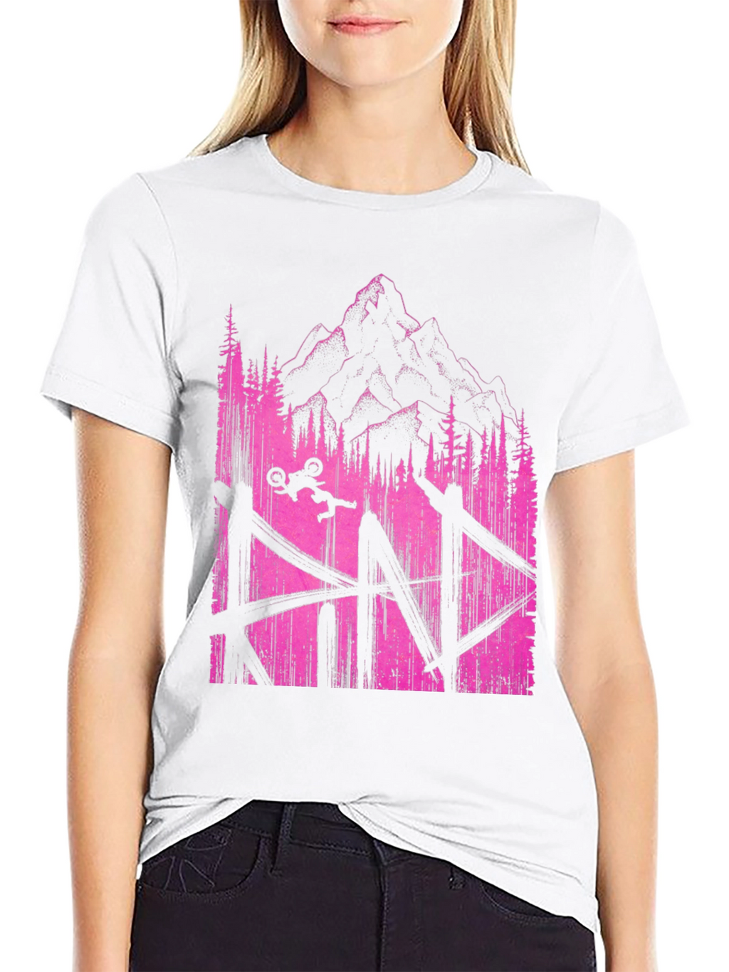 Mountain Bike Jump Graphic Tee - Black