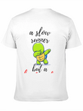 Slow Runner Turtle Dab Graphic T-Shirt