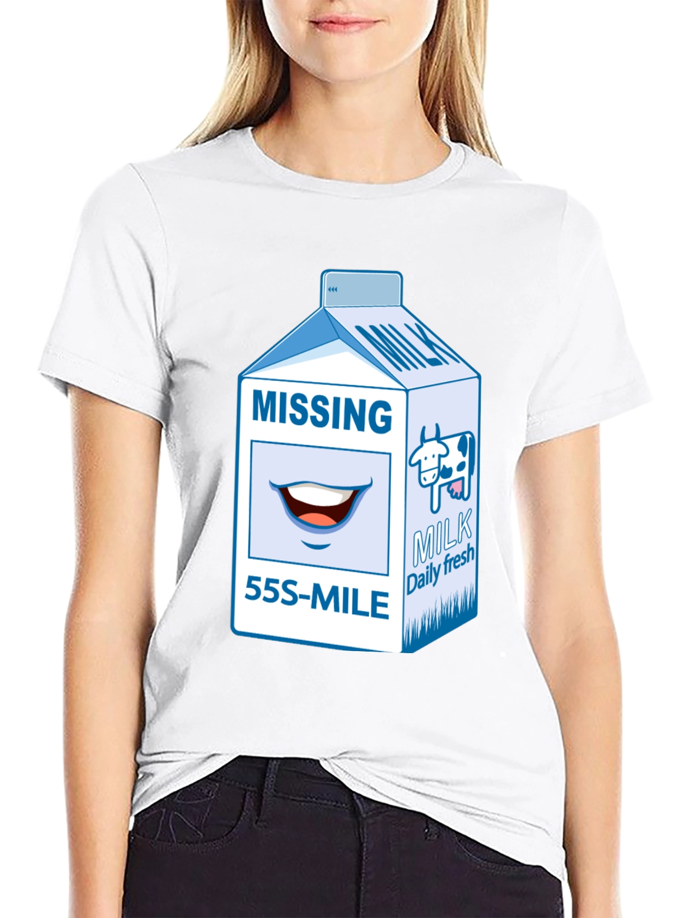 Missing Milk Carton Graphic T-Shirt