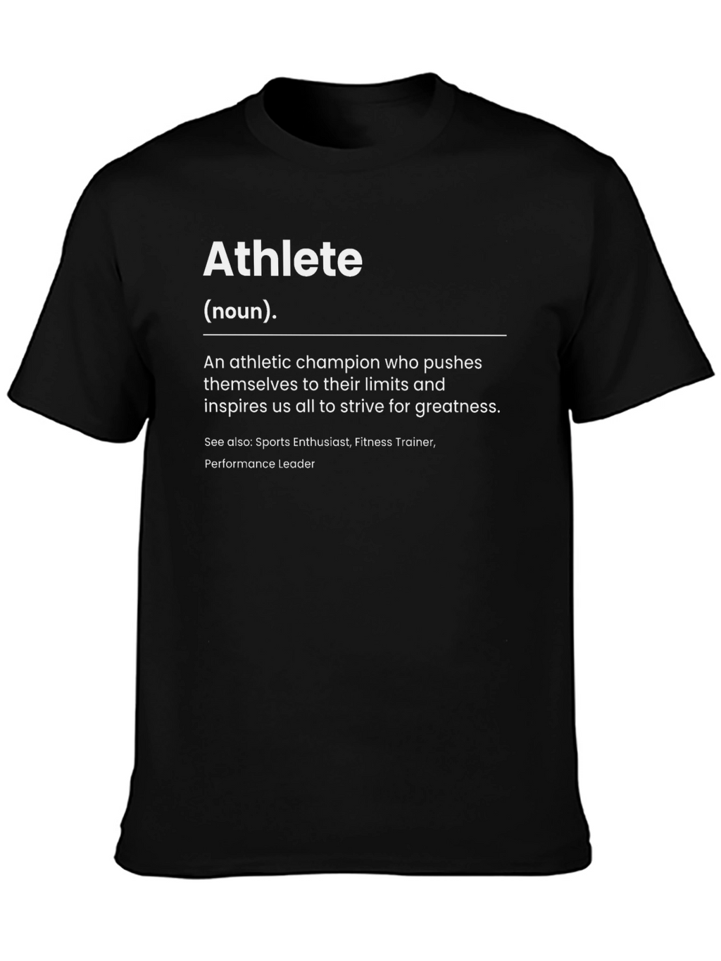 Athlete Definition Black T-Shirt