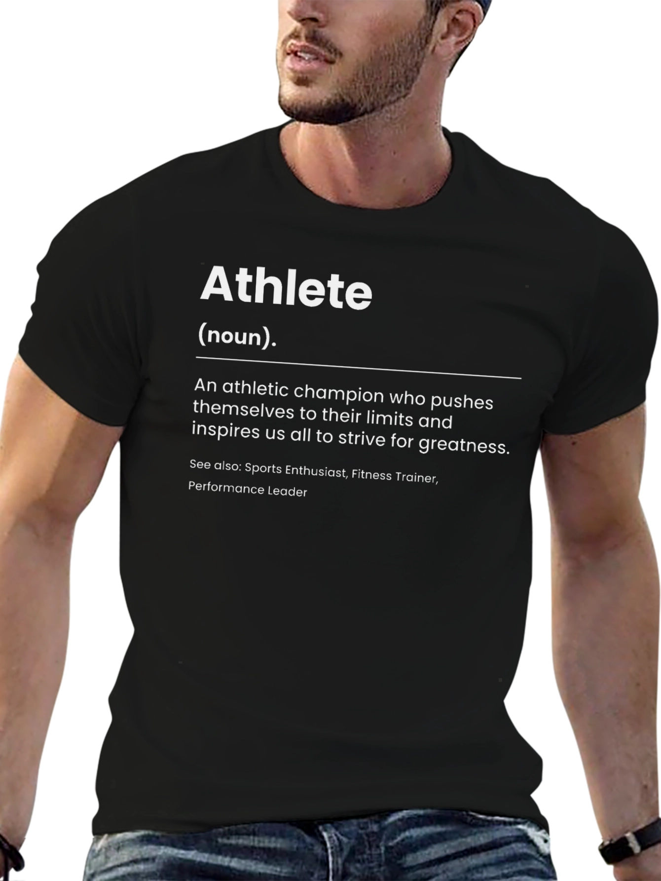 Athlete Definition Black T-Shirt