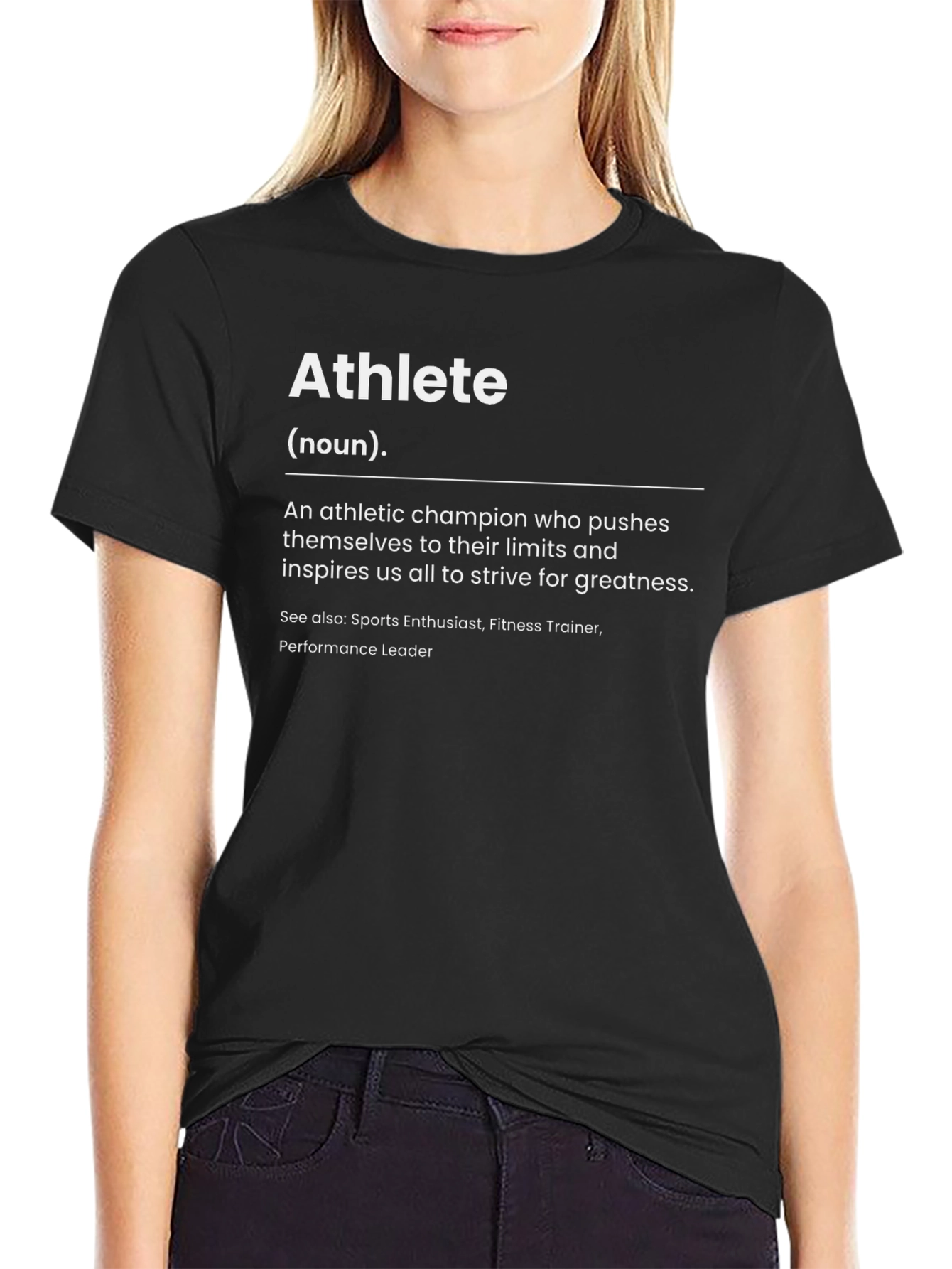Athlete Definition Black T-Shirt
