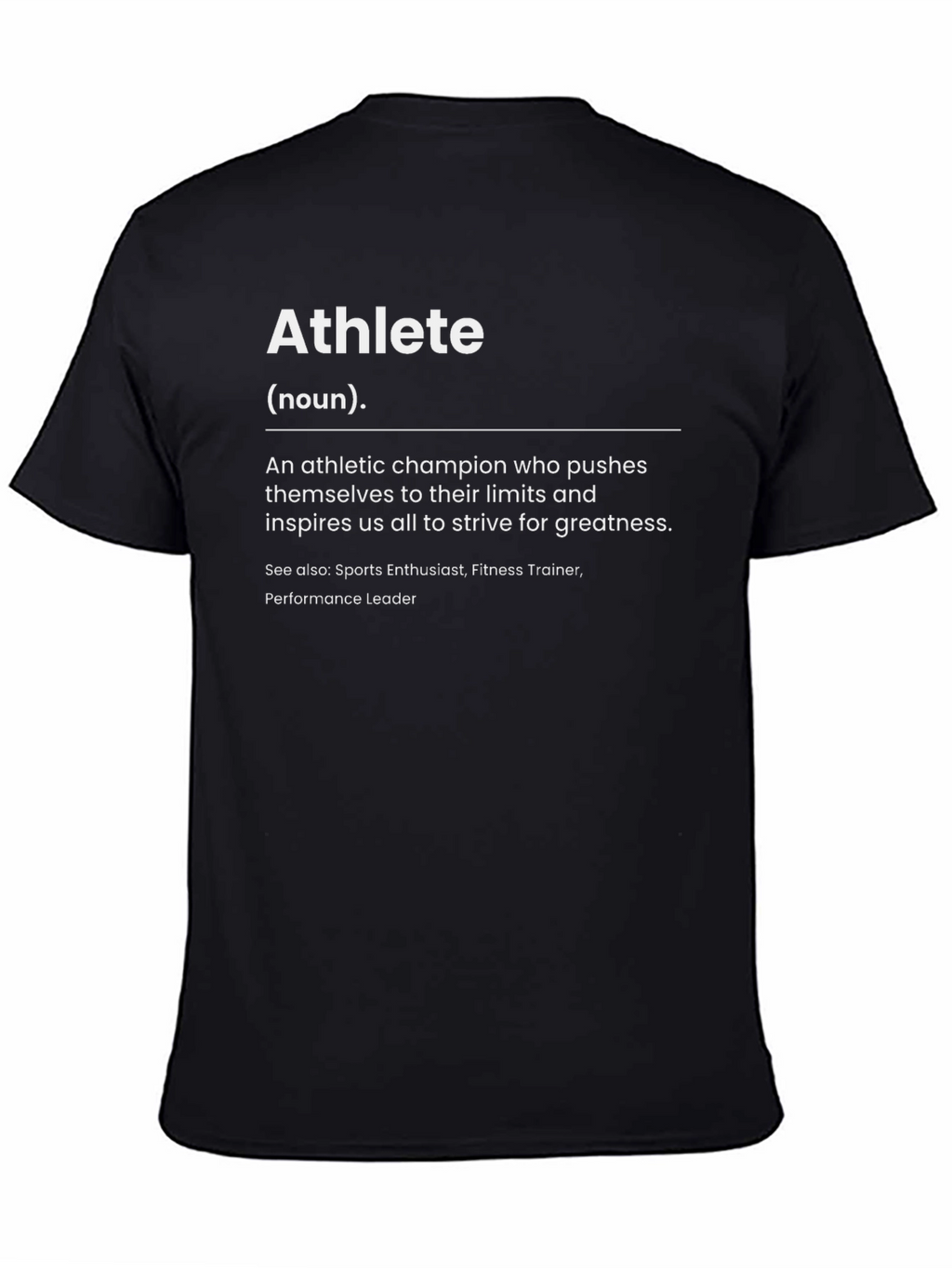 Athlete Definition Black T-Shirt