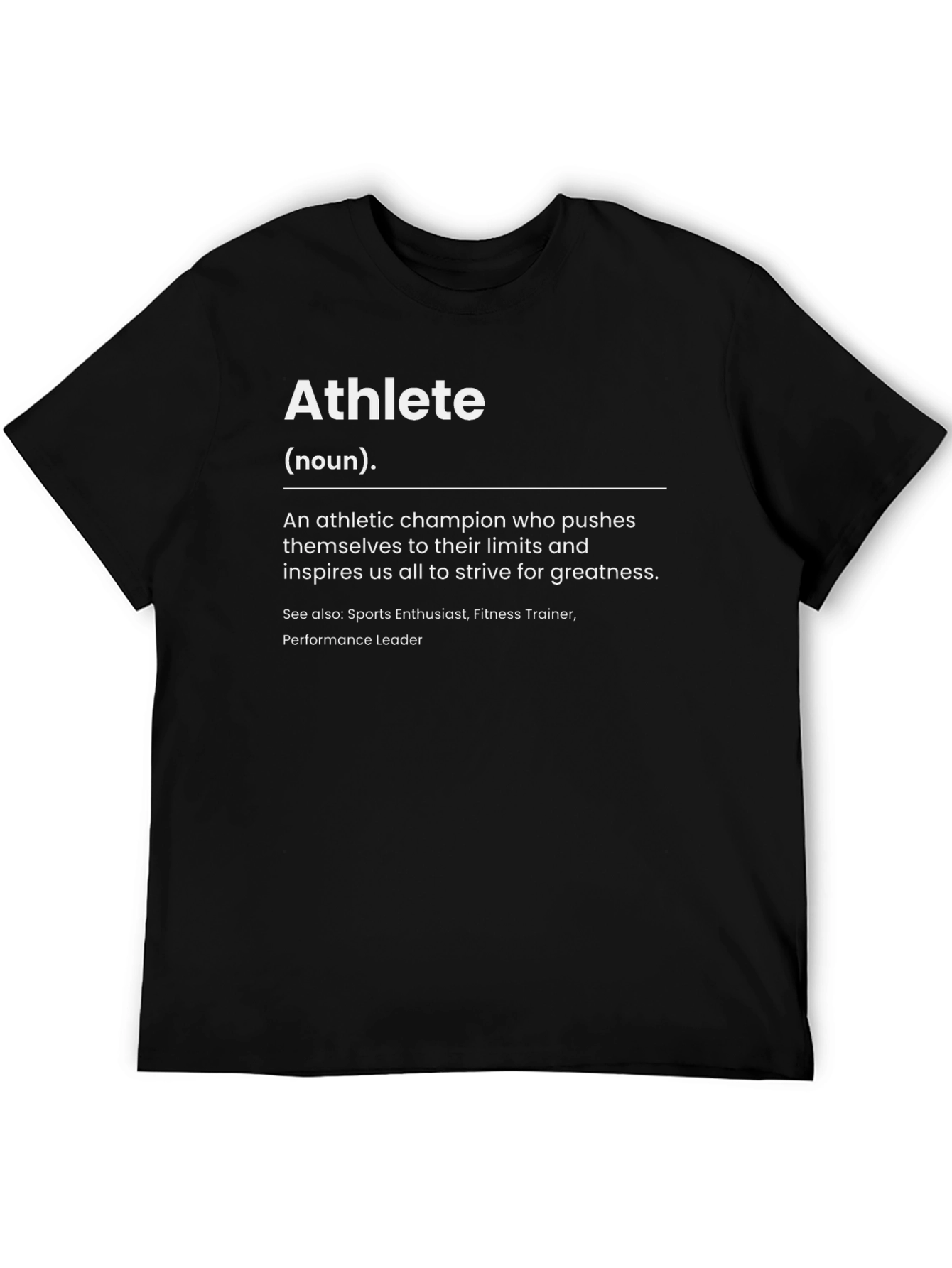 Athlete Definition Black T-Shirt