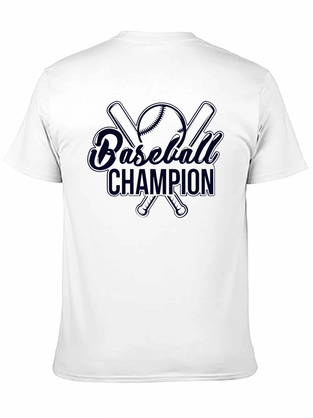 Baseball Champion Graphic Tee - Black Cotton Shirt