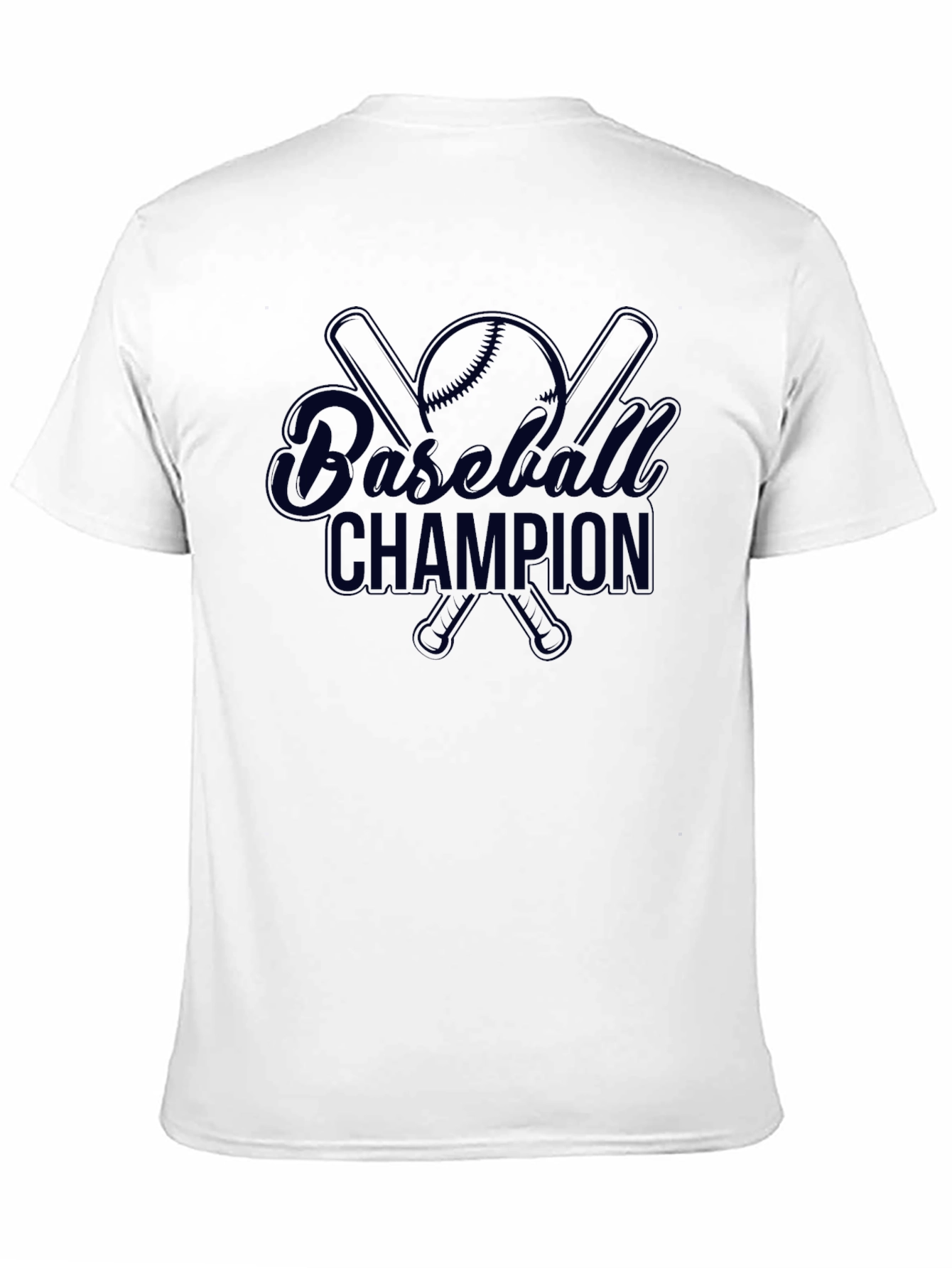 Baseball Champion Graphic Tee - Black Cotton Shirt